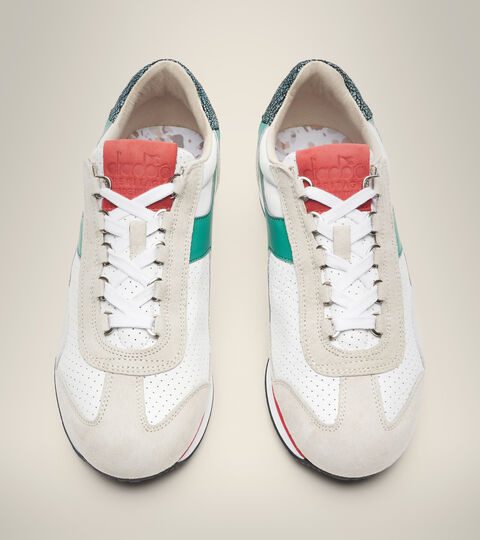 EQUIPE ITALIA, WHITE/GREENLAKE Made in Italy Heritage Shoe - Men EQUIPE ITALIA WHITE/GREENLAKE - Diadora