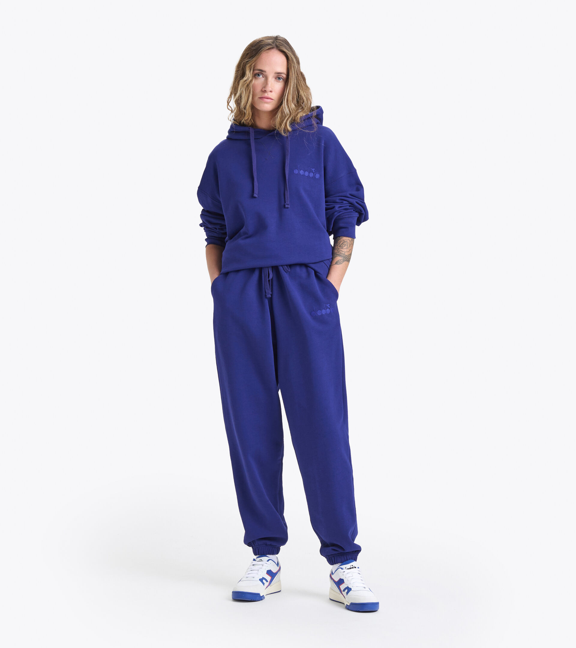 Sporthose aus Baumwolle - Gender neutral PANT SPW LOGO BLAUDRUCK - Diadora