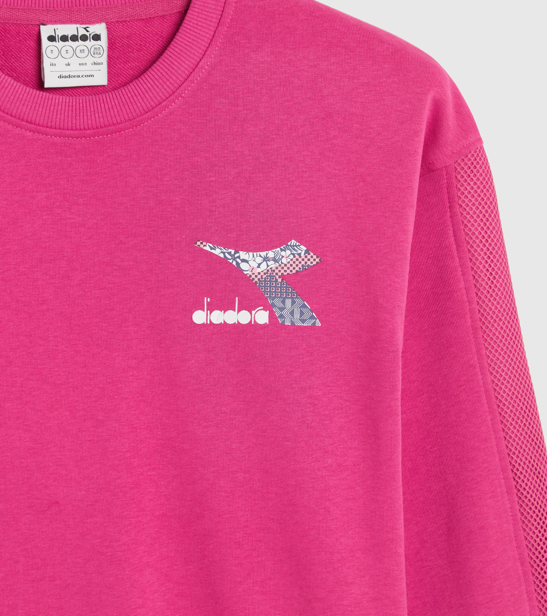 Cotton sports sweatshirt - Women L.SWEAT FLOSS PINK IBIS - Diadora