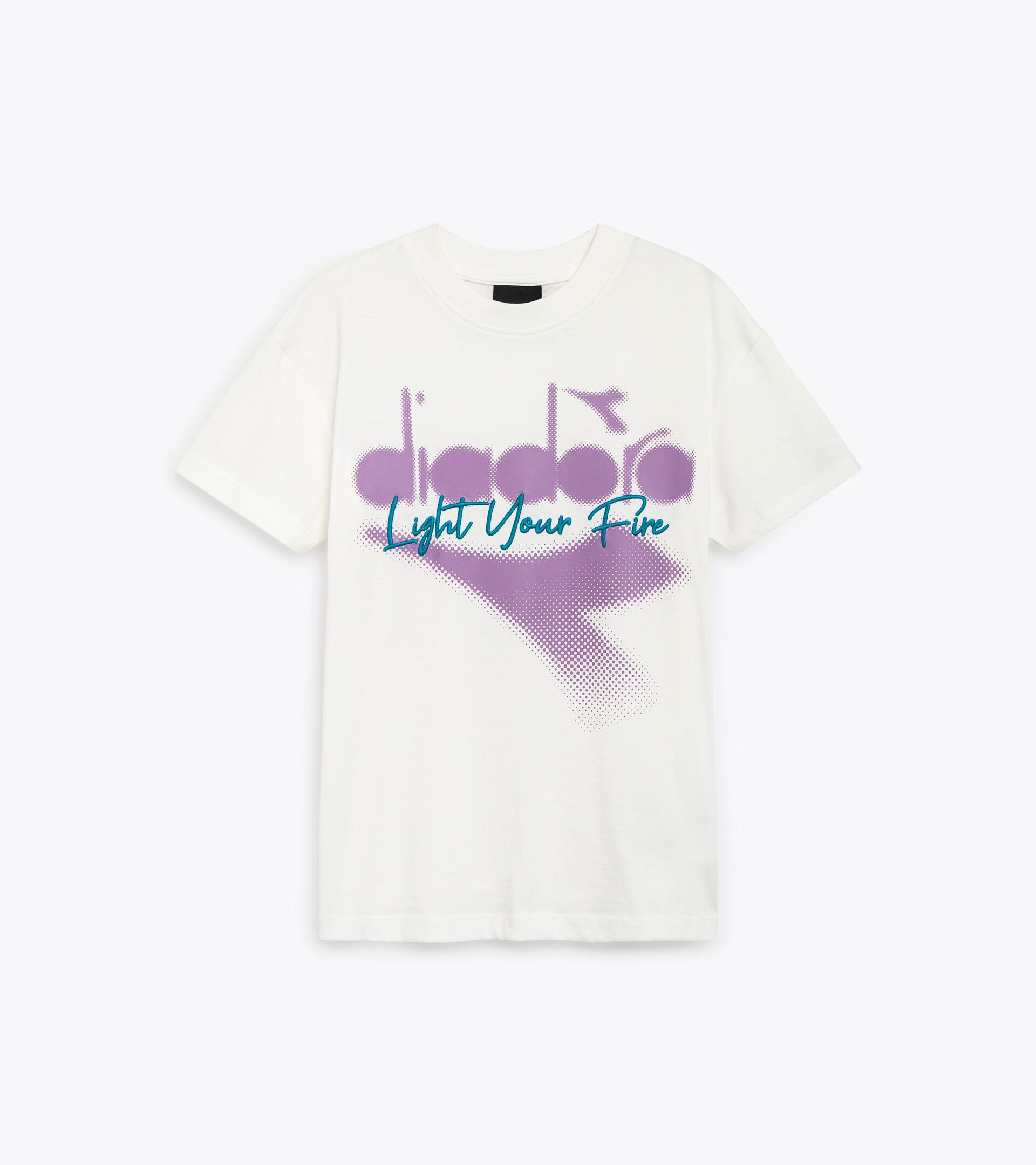 T-shirt - Fille JG.T-SHIRT SS LOGO PIXEL CREME NUAGE - Diadora