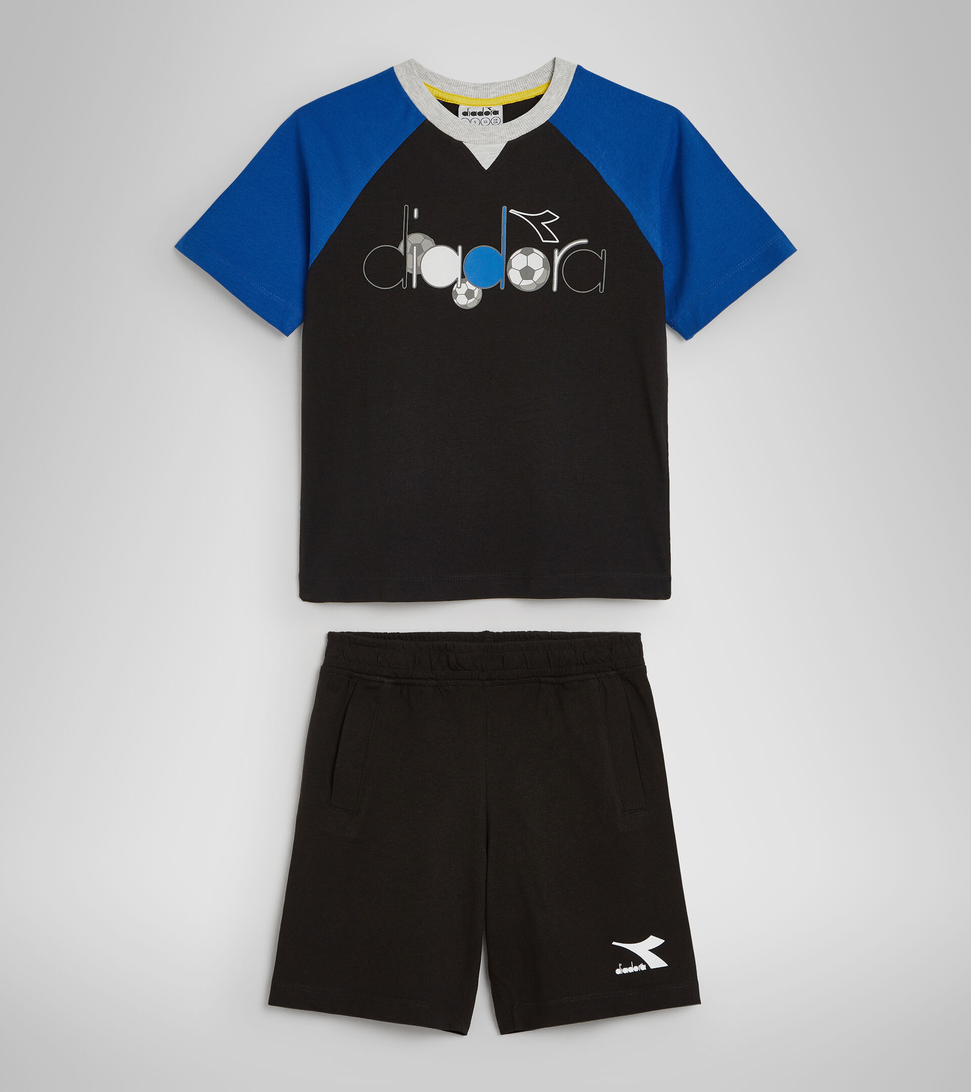 Cotton shorts/T-shirt set - Boys JB.SET SS SCORE BLACK - Diadora