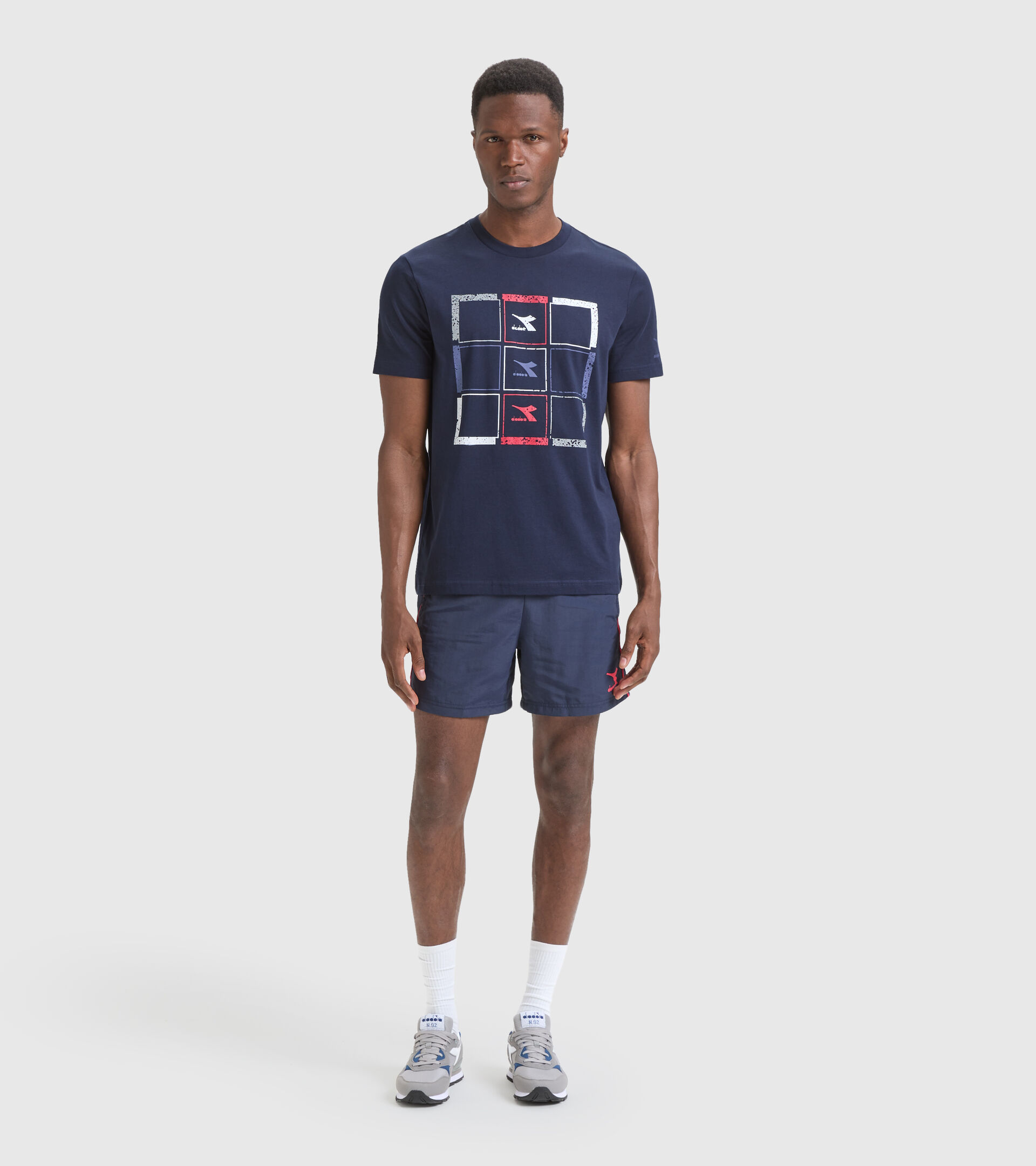 Cotton T-shirt - Men T-SHIRT SS TWIST CLASSIC NAVY - Diadora
