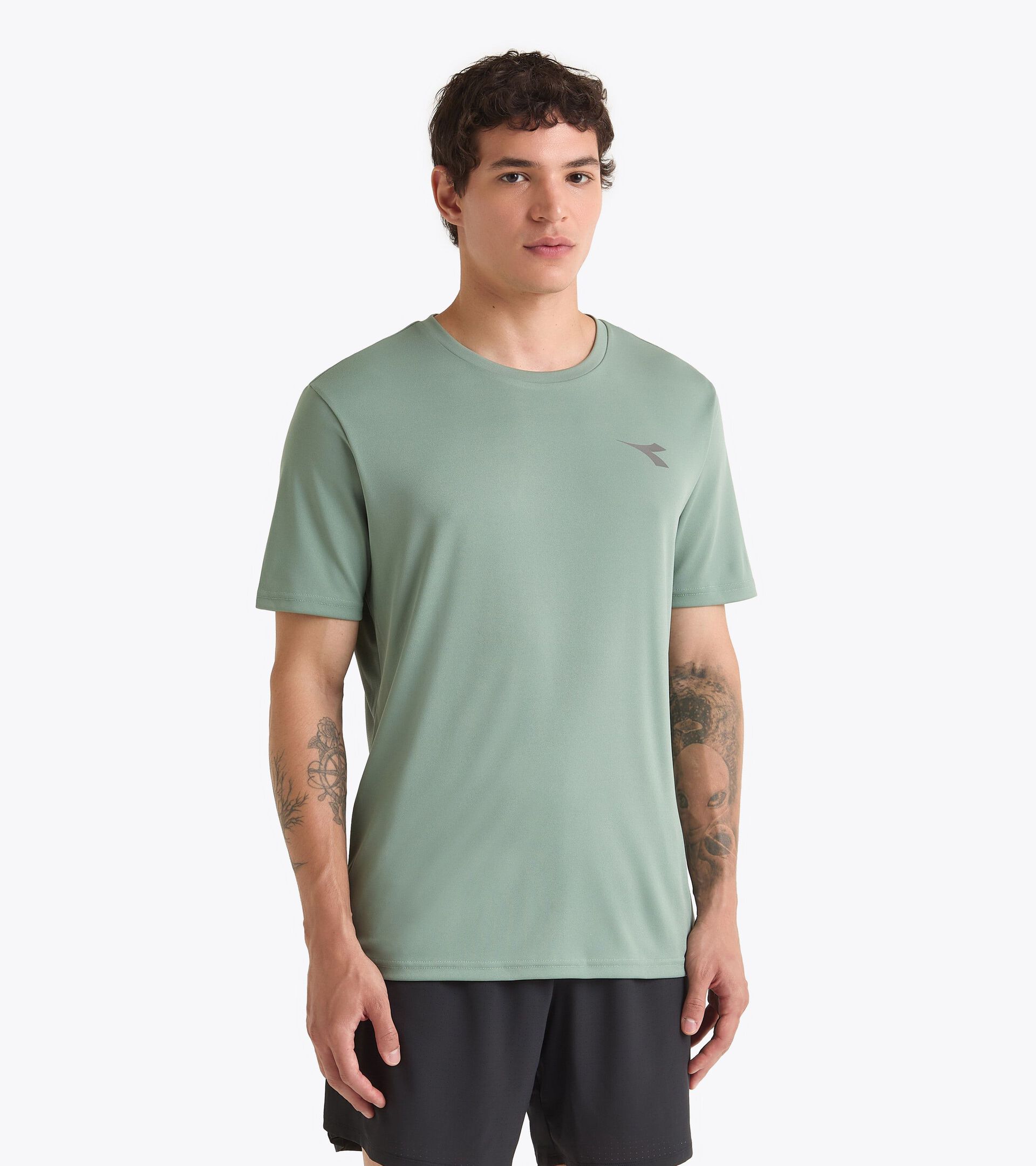 Sports t-shirt - Men SS T-SHIRT RUN ICEBERG GREEN - Diadora