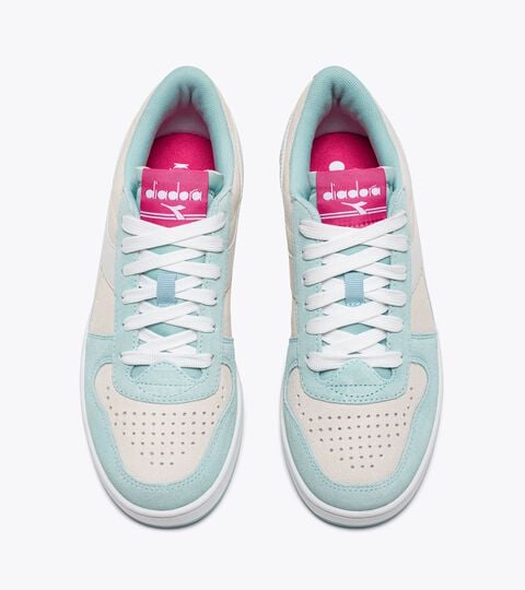 MAGIC BASKET LOW SUEDE WN, WHISPER WHITE/SURF SPRAY Sporty sneakers - Women MAGIC BASKET LOW SUEDE WN WHISPER WHITE/SURF SPRAY - Diadora