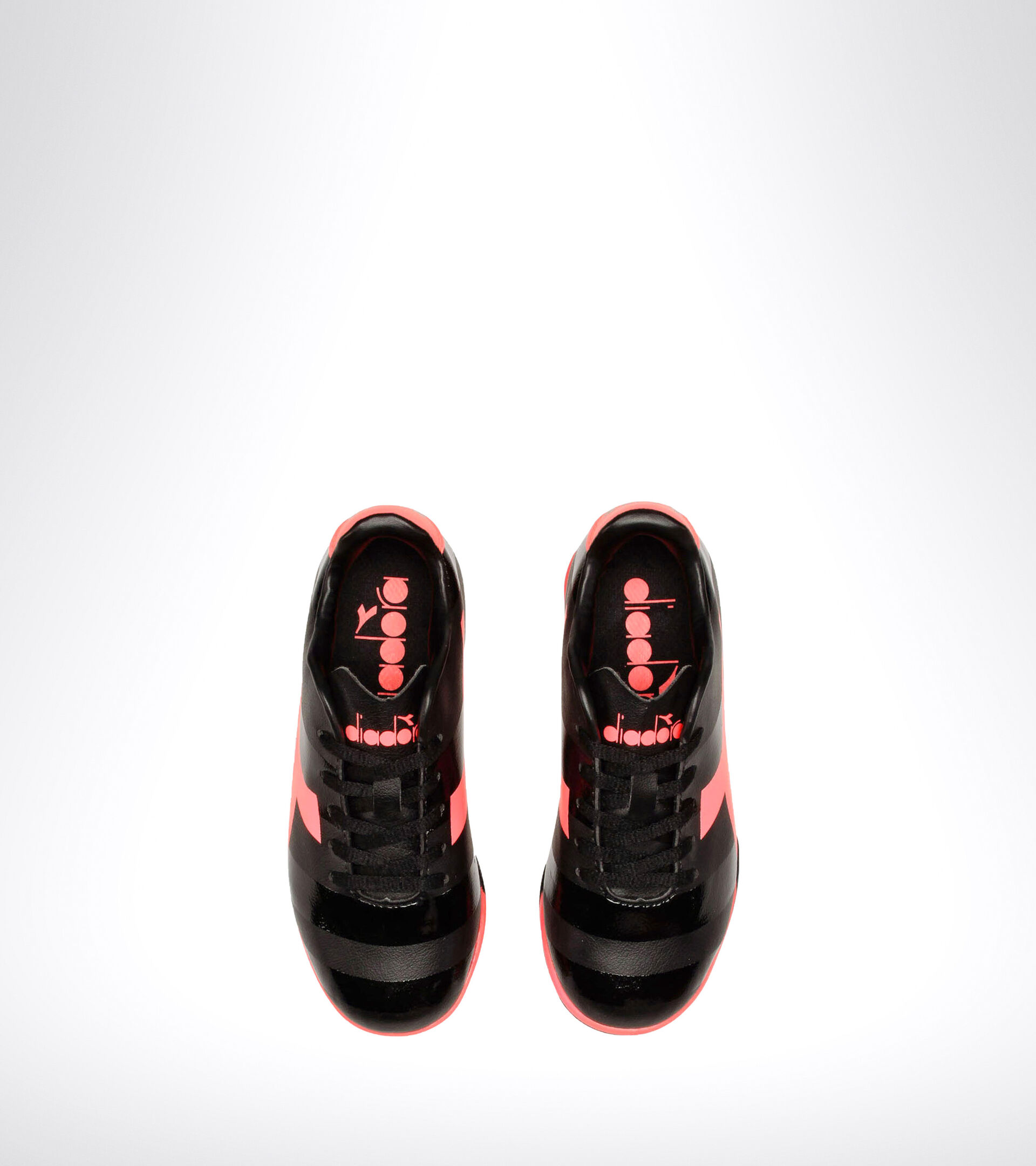 Hard ground and artificial turf football boot - Unisex kids RAPTOR R TF JR BLACK/RED FLUO - Diadora
