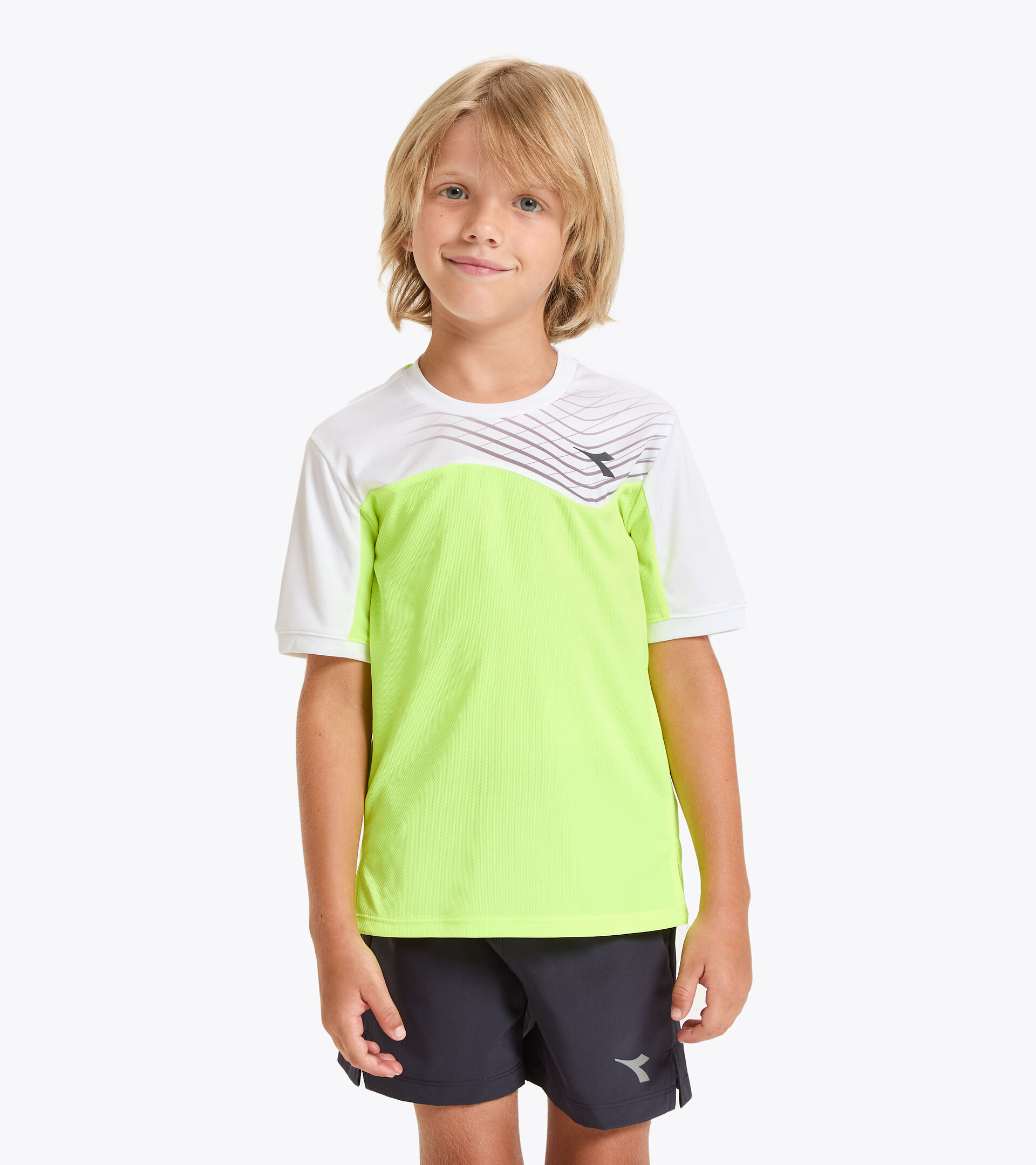 Tennis-T-Shirt - Junior J. T-SHIRT COURT FLUO GELB DD - Diadora