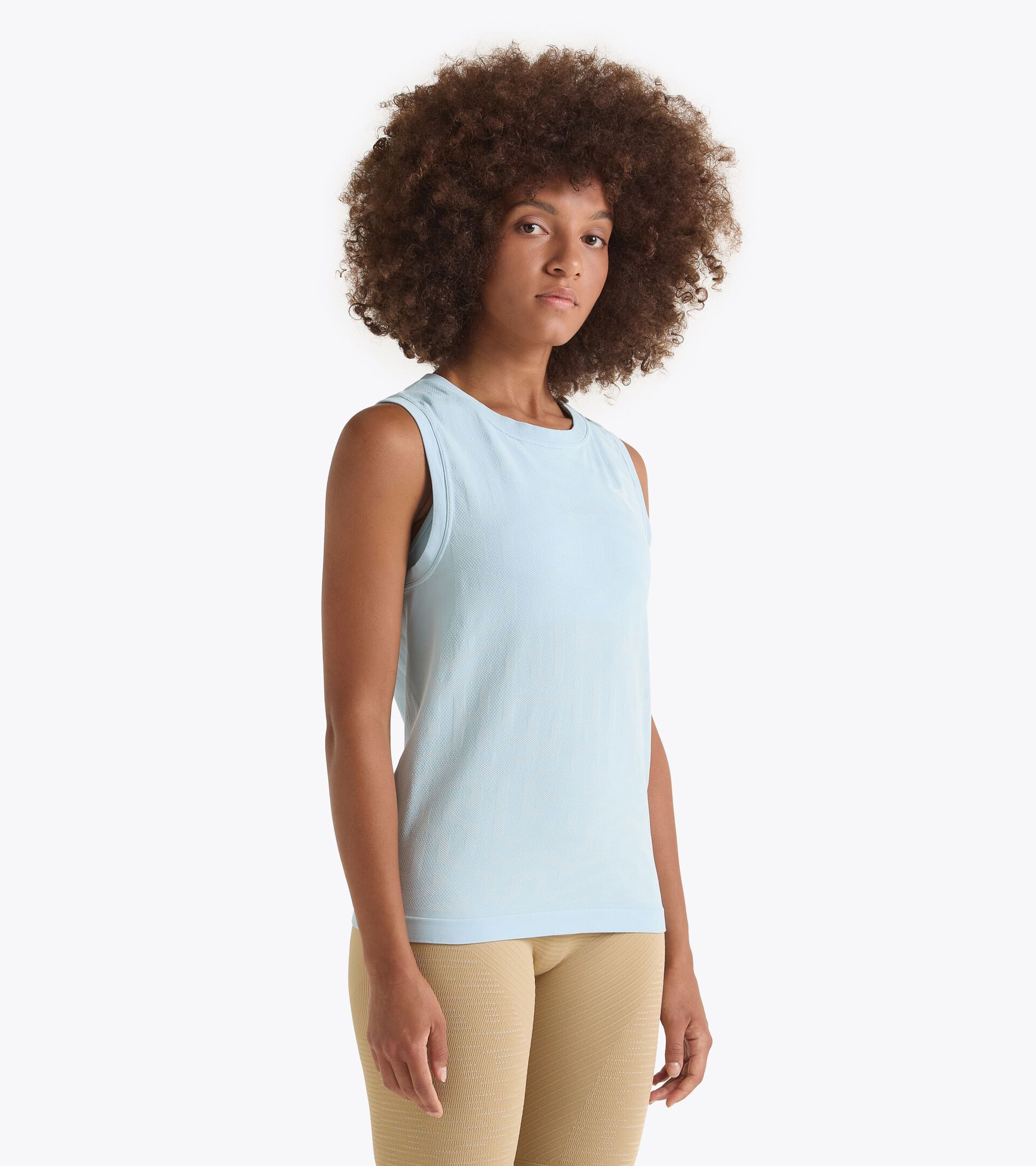 Débardeur technique thermorégulateur - Running - Femme L. TANK STRATOUNO BLEU CORYDALIS - Diadora