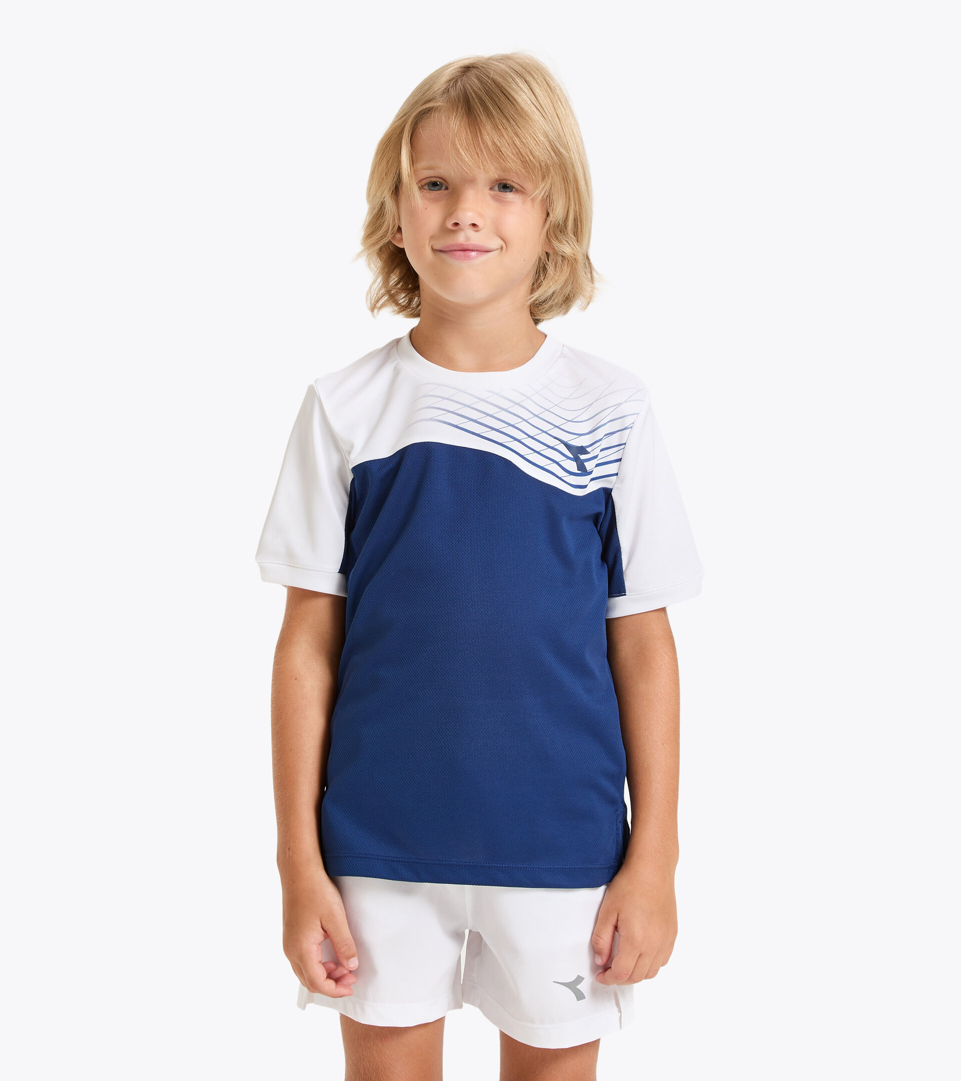 Camiseta de tenis - Junior J. T-SHIRT COURT AZUL FINCA - Diadora