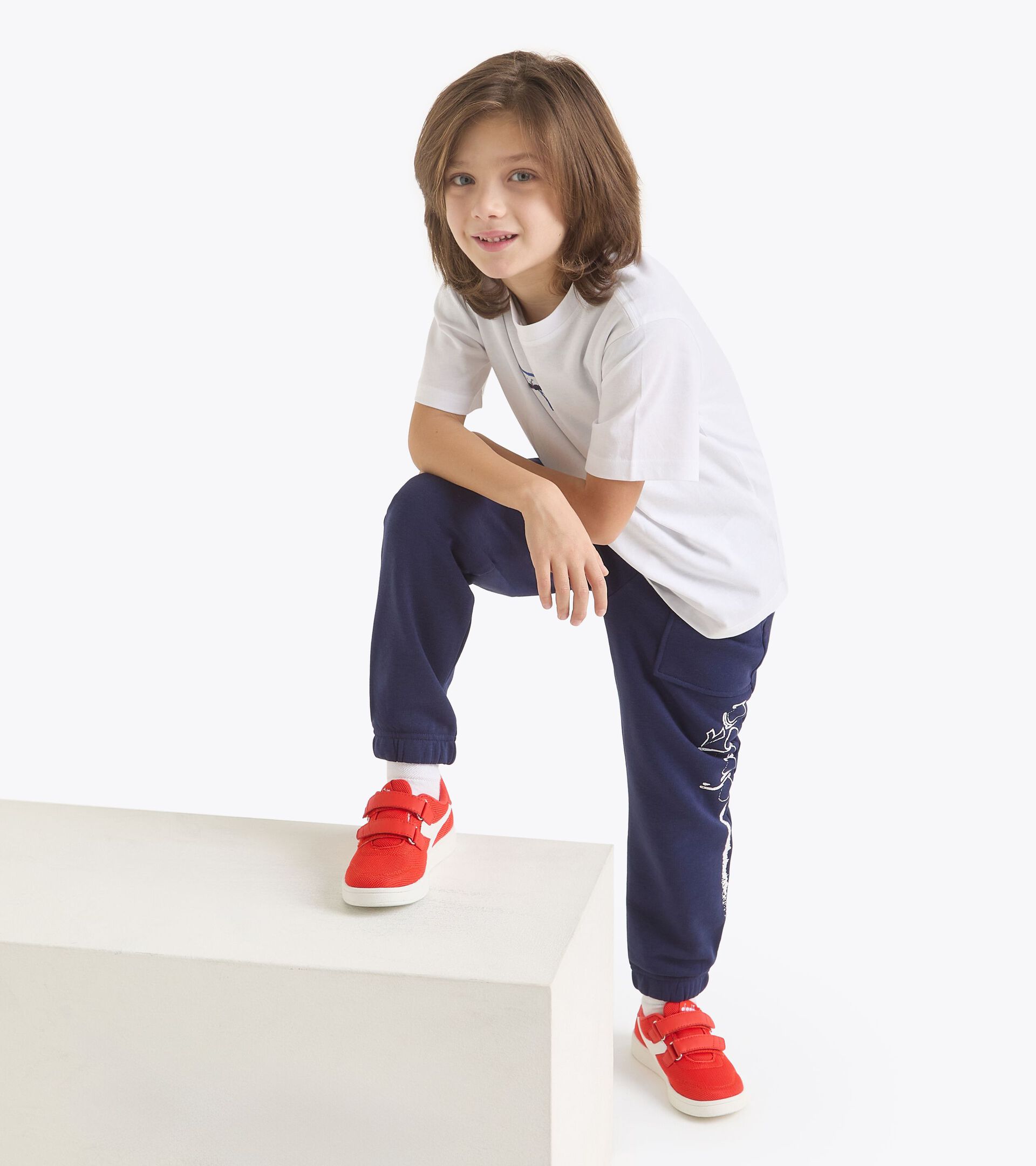 Cotton t-shirt - Boy JB. T-SHIRT SS GRAFFITI SL OPTICAL WHITE - Diadora