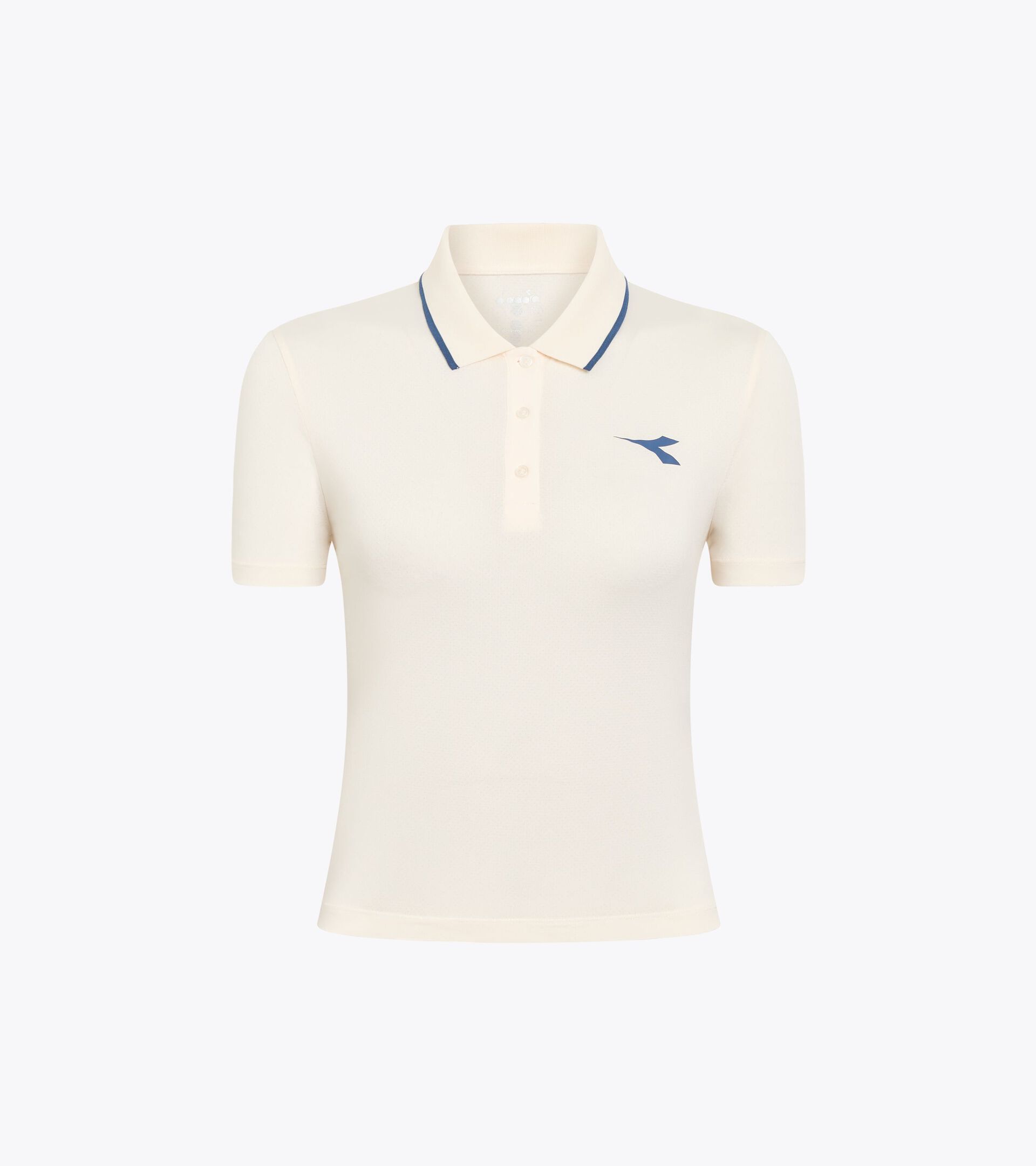 Tennis polo shirt - Women’s L. SS T-POLO TENNIS WHISPER WHITE - Diadora