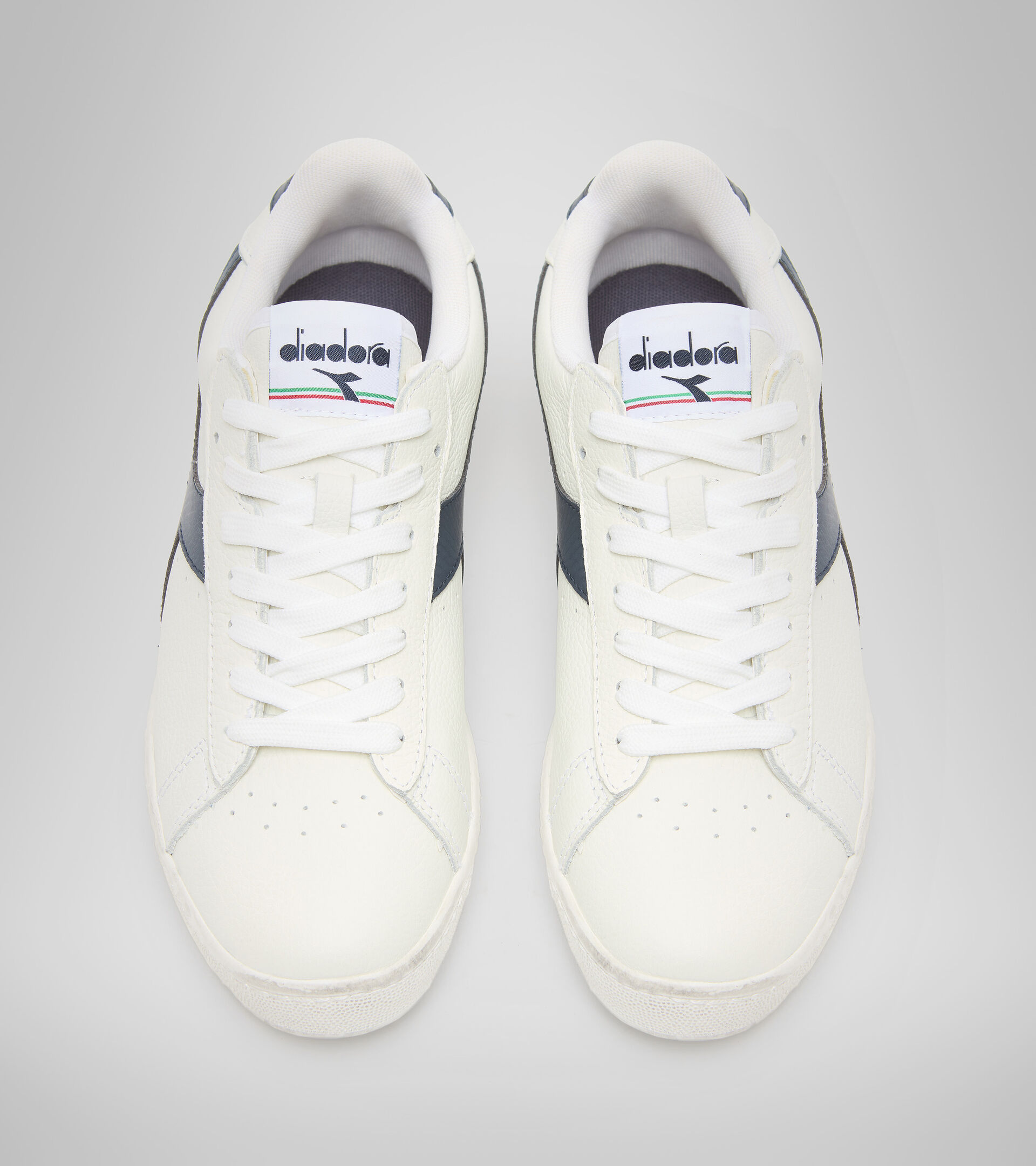 Scarpa sportiva - Unisex GAME L LOW WAXED BIANCO/BLU MAR CASPIO - Diadora