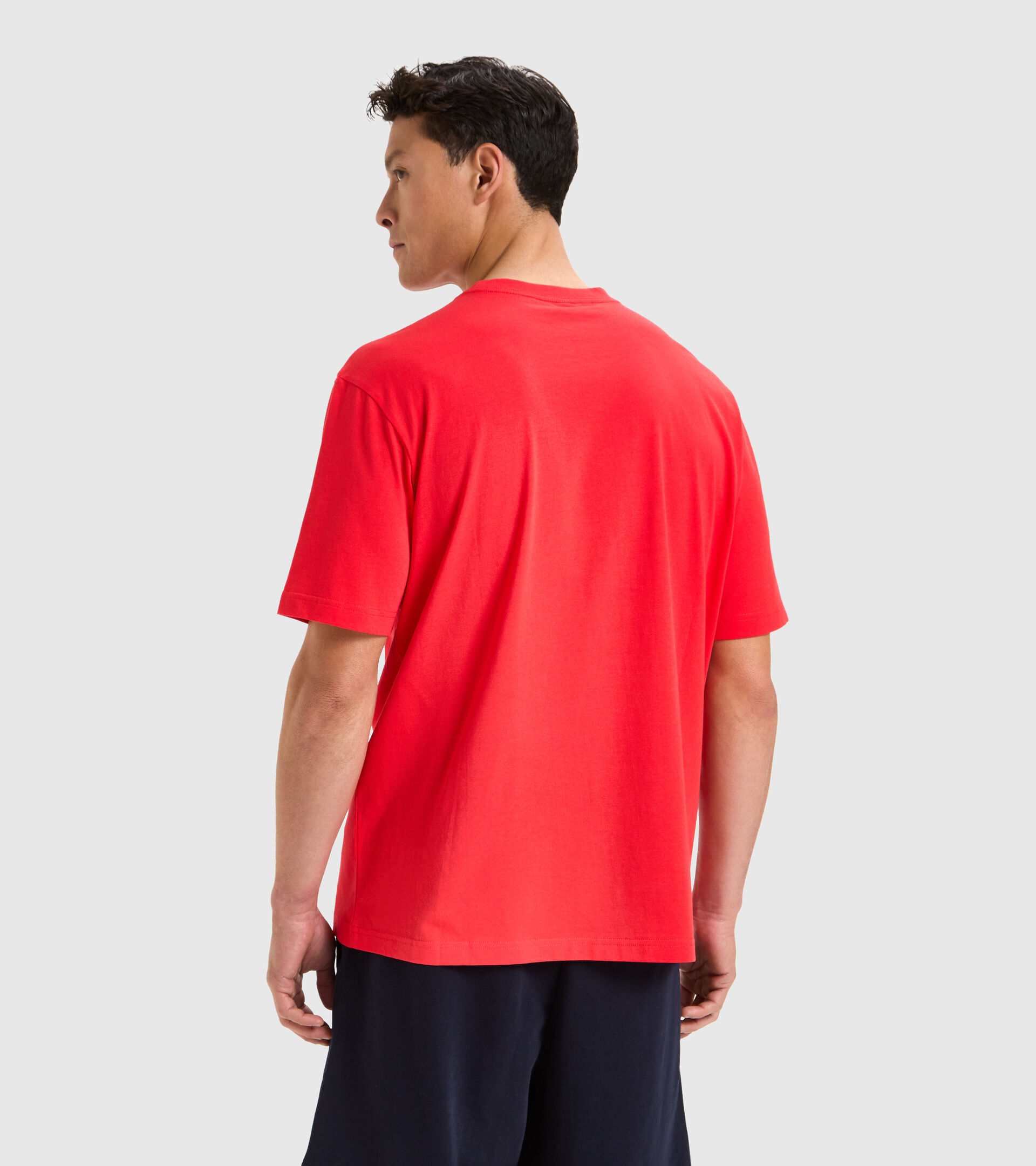 Cotton T-shirt - Men T-SHIRT SS FRAME POPPY RED - Diadora