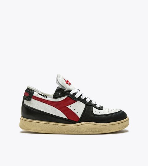 Heritage-Schuh - Gender neutral MI BASKET ROW CUT BIANCO/NERO/ROSSO - Diadora