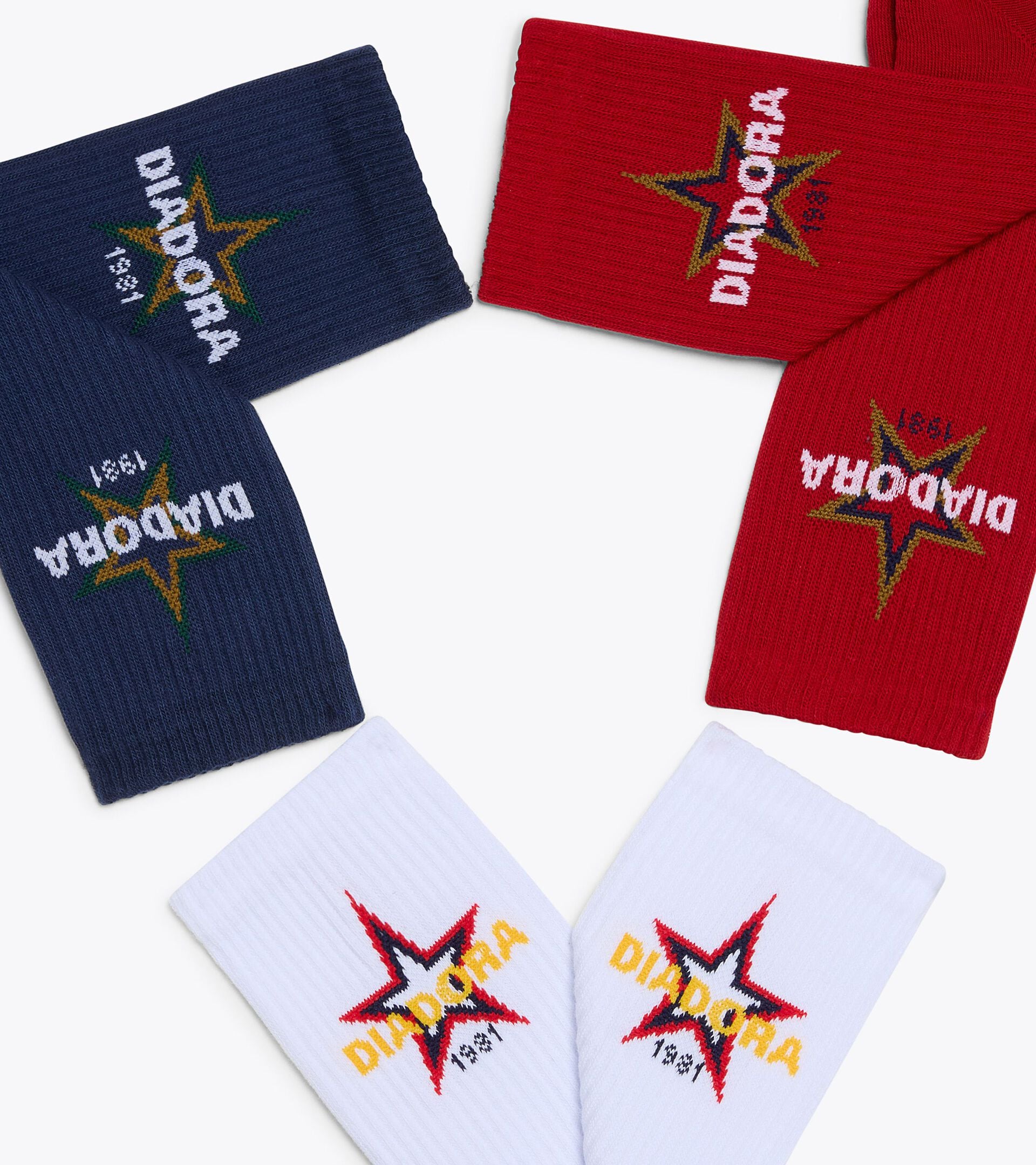 Lot de chaussettes - Made in Italy - Pour tous les genres  SOCKS 3PACK LEGACY BCO OTT/BL CREPUS/RSS LAVA FSO - Diadora