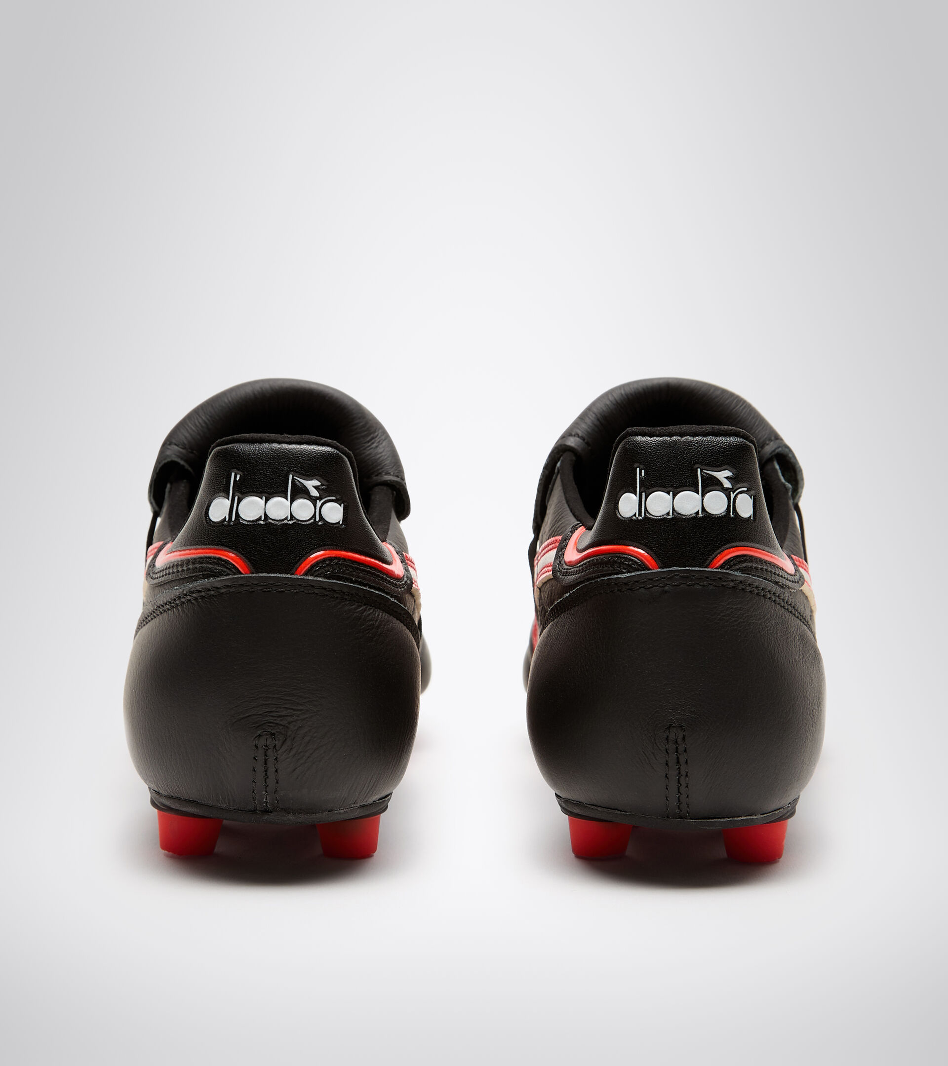 Firm ground football boots - Made in Italy BRASIL ITALY LT+ MDPU BLACK/WHITE/FLUO RED - Diadora