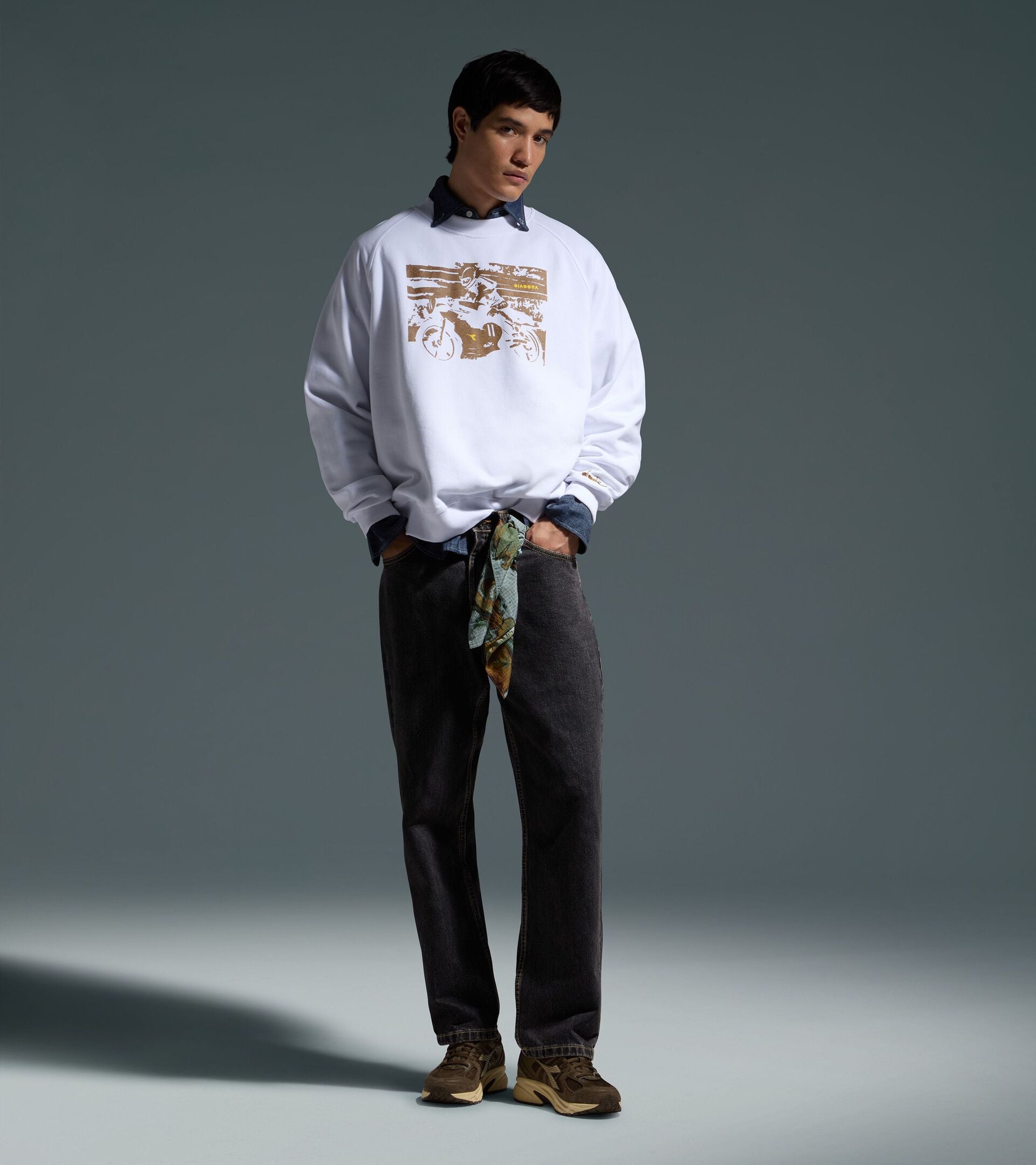 Legacy Crewneck Sweatshirt - Made In Italy - All-gender SWEATSHIRT CREW LEGACY OPTICAL WHITE - Diadora