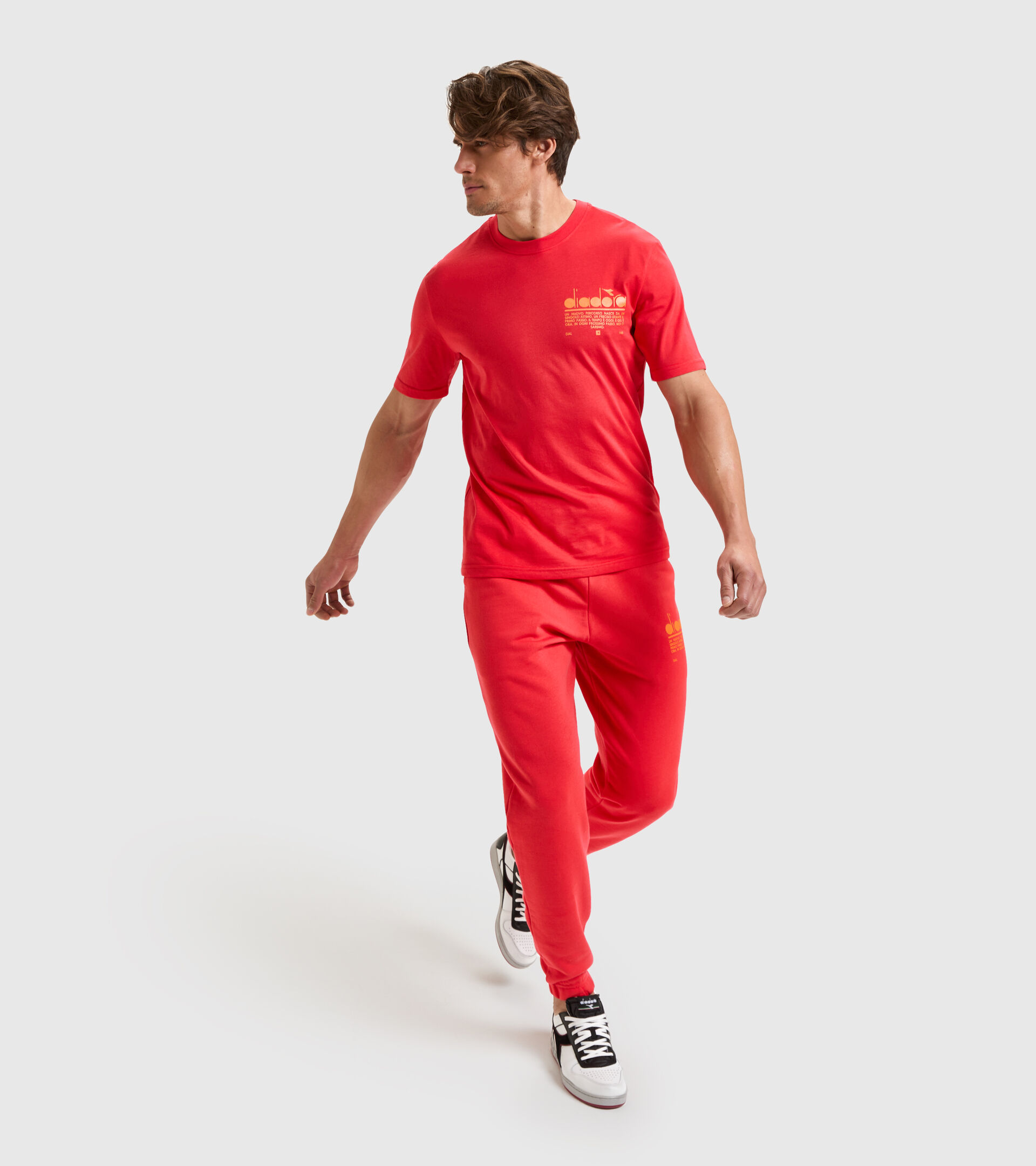 Organic cotton t-shirt - Unisex T-SHIRT SS MANIFESTO POPPY RED - Diadora