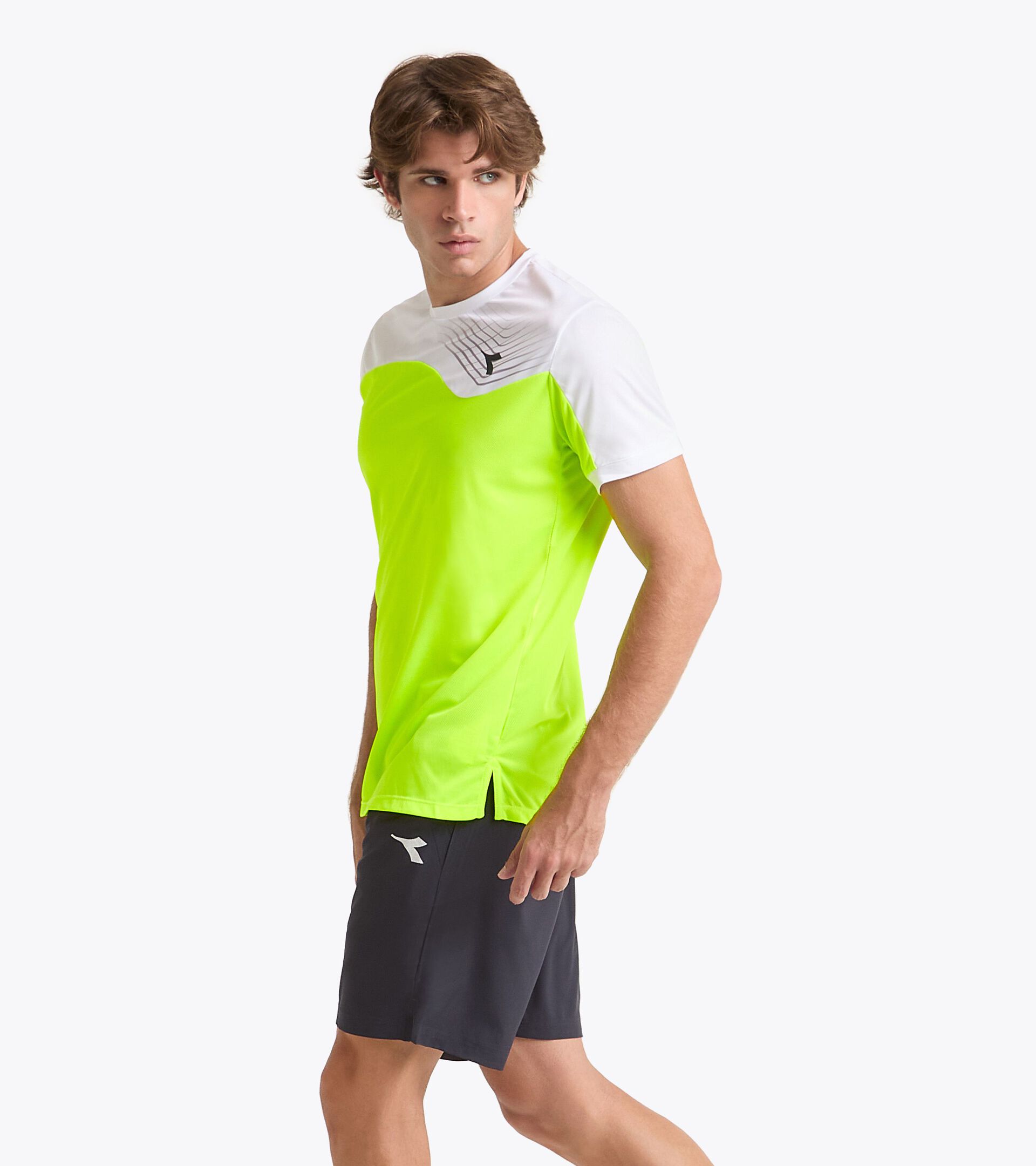 Tennis T-shirt - Men T-SHIRT COURT FLUO YELLOW DD - Diadora