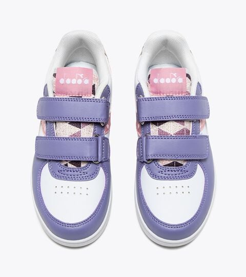 RAPTOR LOW SPOTTED PS, WHITE/DAYBREAK/ROSE ELEGANCE Sports shoes - Girls - 4-8 years old RAPTOR LOW SPOTTED PS WHITE/DAYBREAK/ROSE ELEGANCE - Diadora