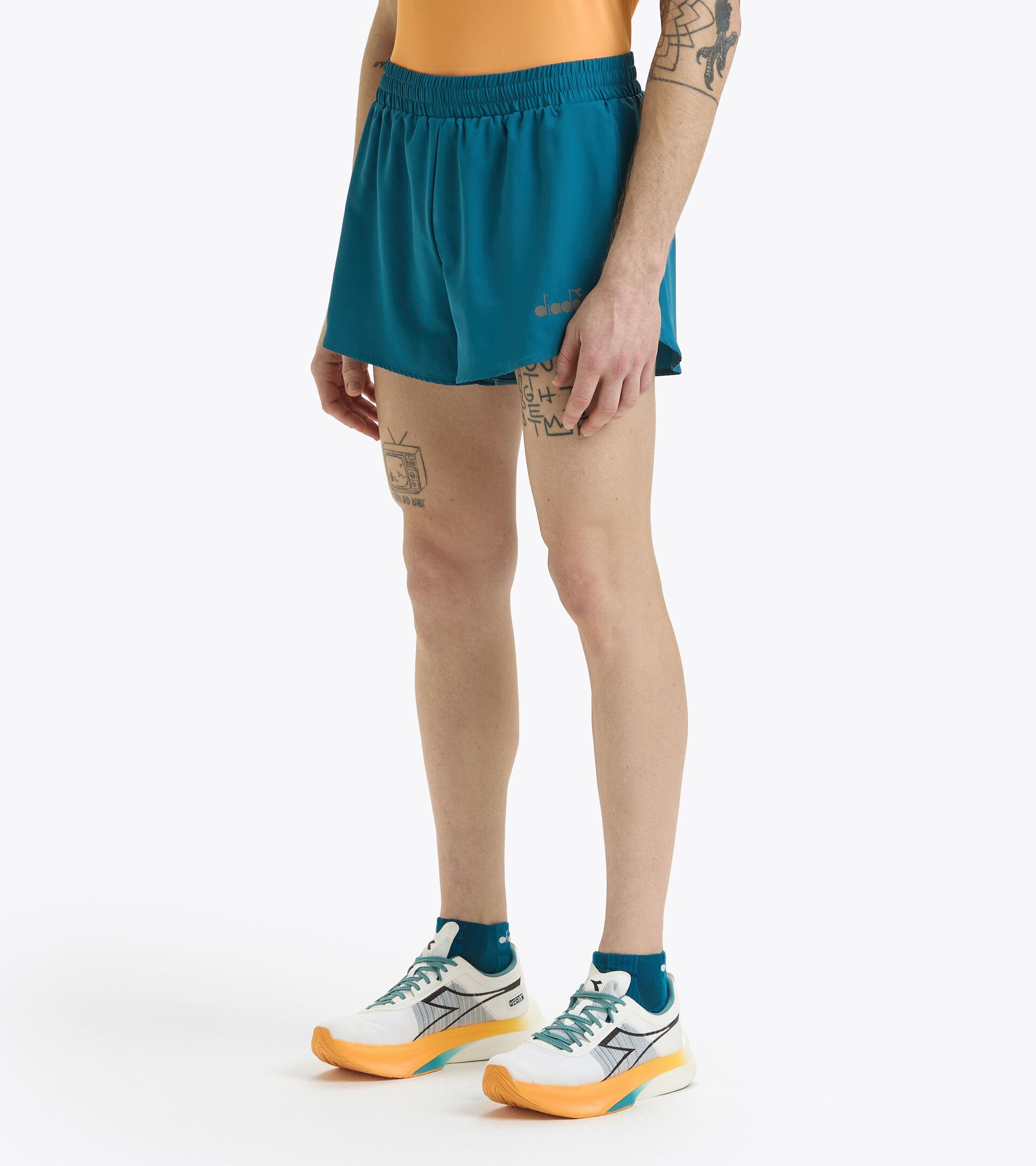 Lauf-Shorts 3'' - leichtes Gewebe - Herren SUPER LIGHT SPLIT SHORTS 3'' KOLONIAL BLAU - Diadora