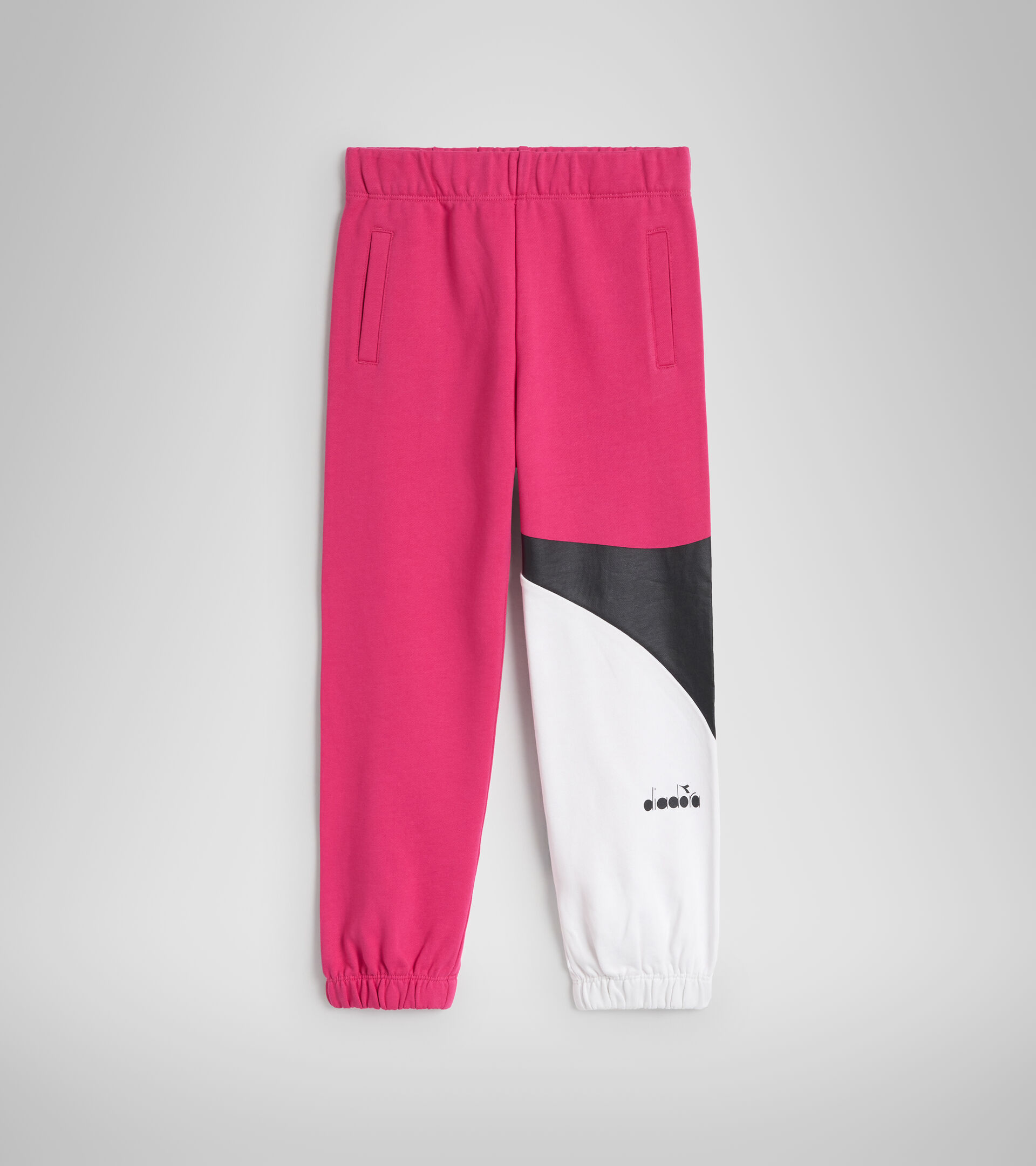 Brushed cotton sports trousers - Unisex JU. JOGGER PANT POWER LOGO SHOCKING PINK - Diadora