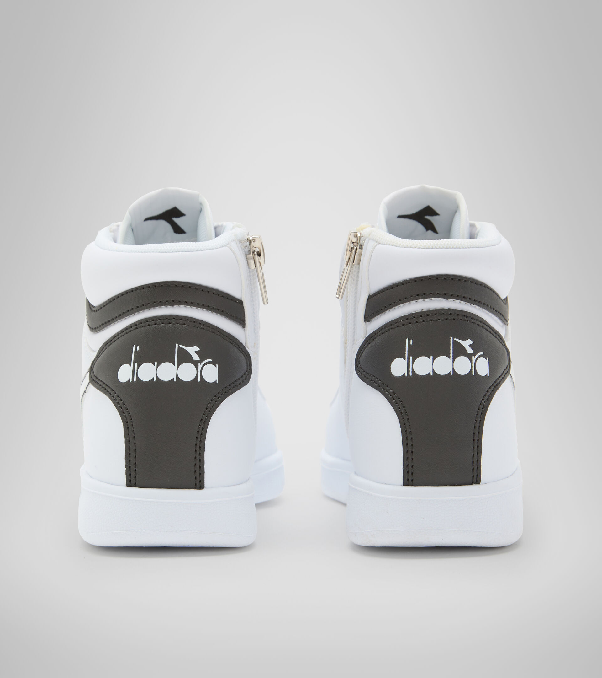 Sports shoes - Youth 8-16 years GAME P HIGH GS WHITE/WHITE/BLACK - Diadora