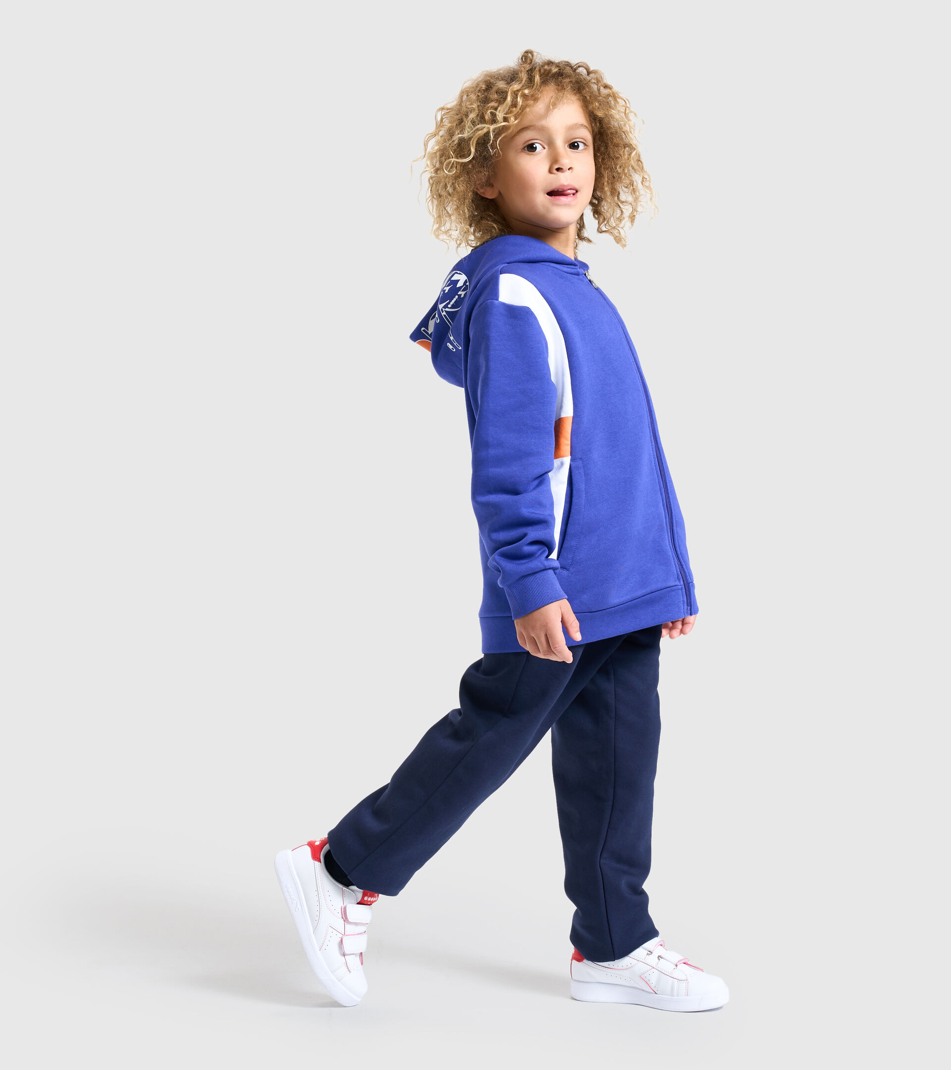 Tracksuit - Kids JB.TRACKSUIT HD FZ HOOPLA BLUE REGISTA - Diadora