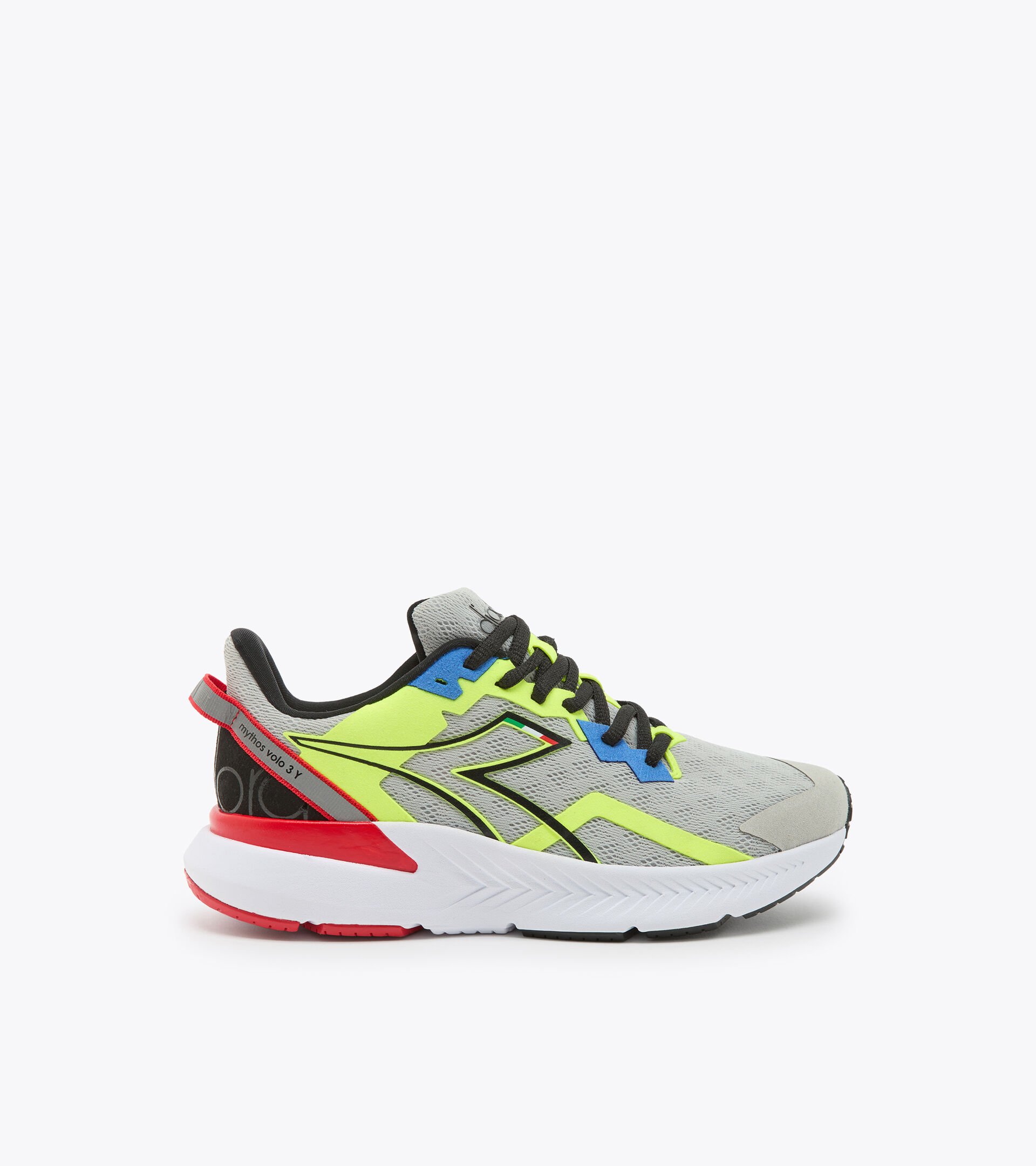 Zapatillas de running juveniles - Unisex MYTHOS VOLO 3 Y ARGENTO/NERO/GIALLO FL DD - Diadora