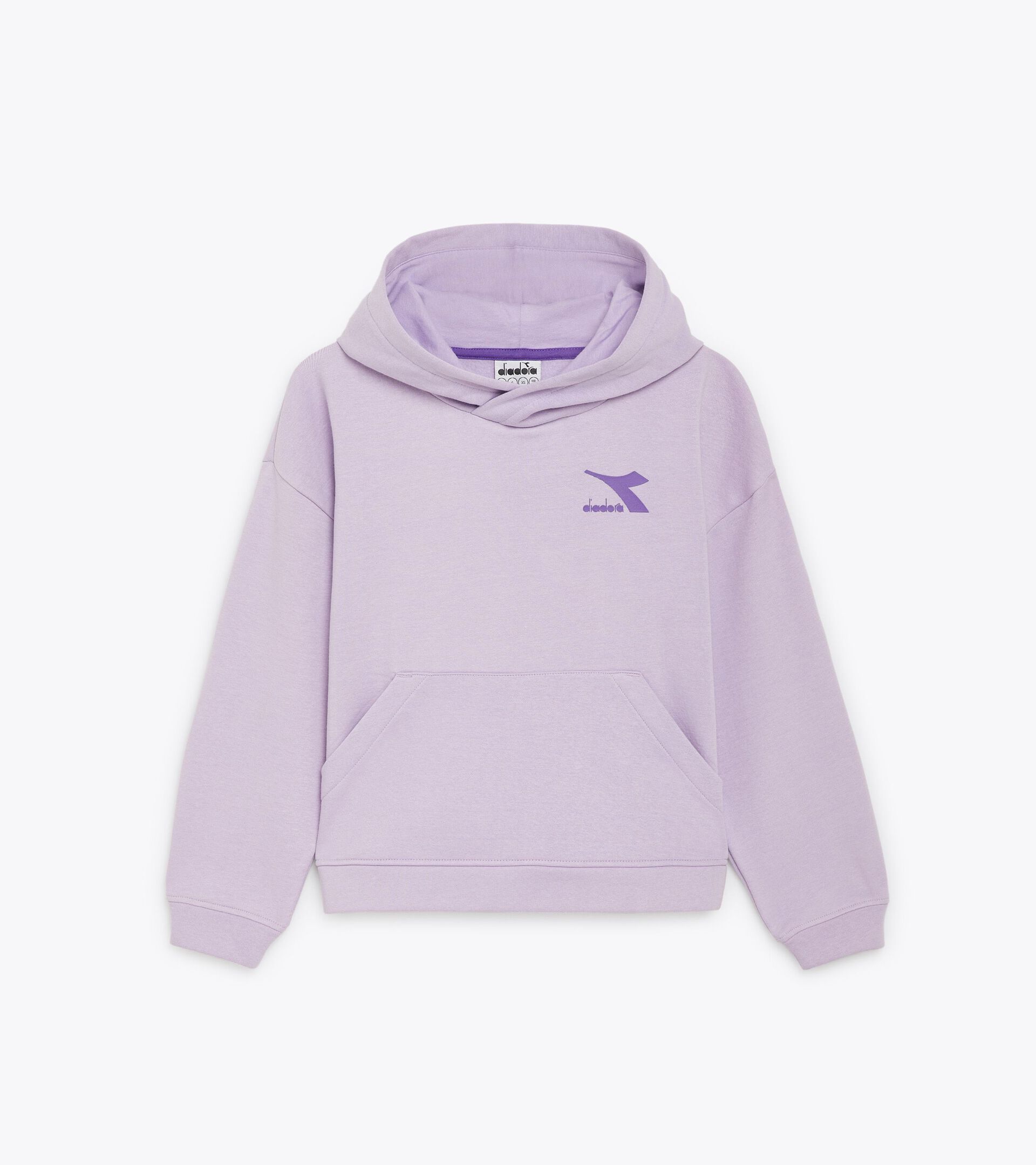 Sporty hoodie - Girl JG. HOODIE GLOSS PURPLE ROSE - Diadora