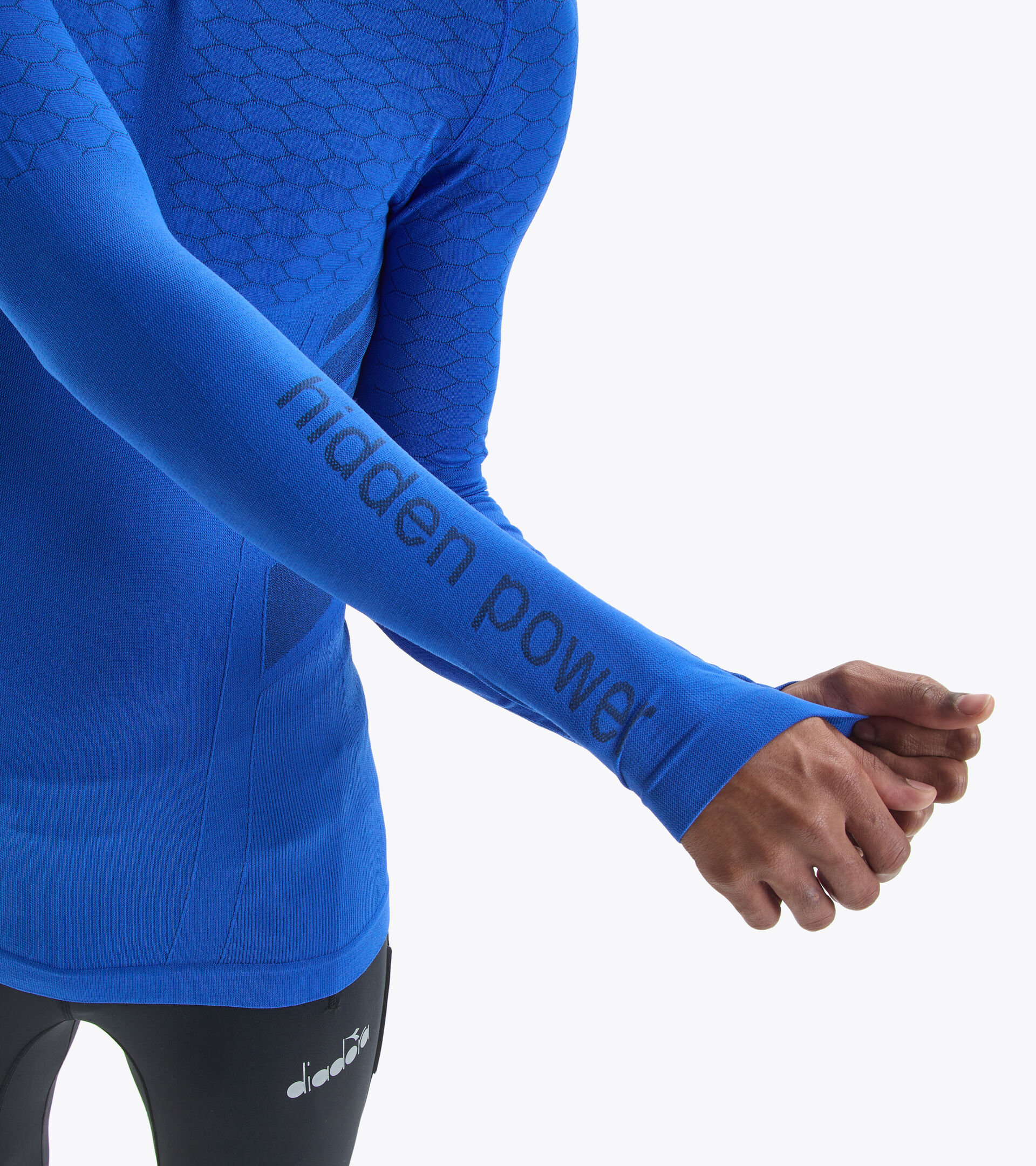 Long-sleeved training t-shirt - Men LS TURTLE NECK ACT TURKISH SEA - Diadora