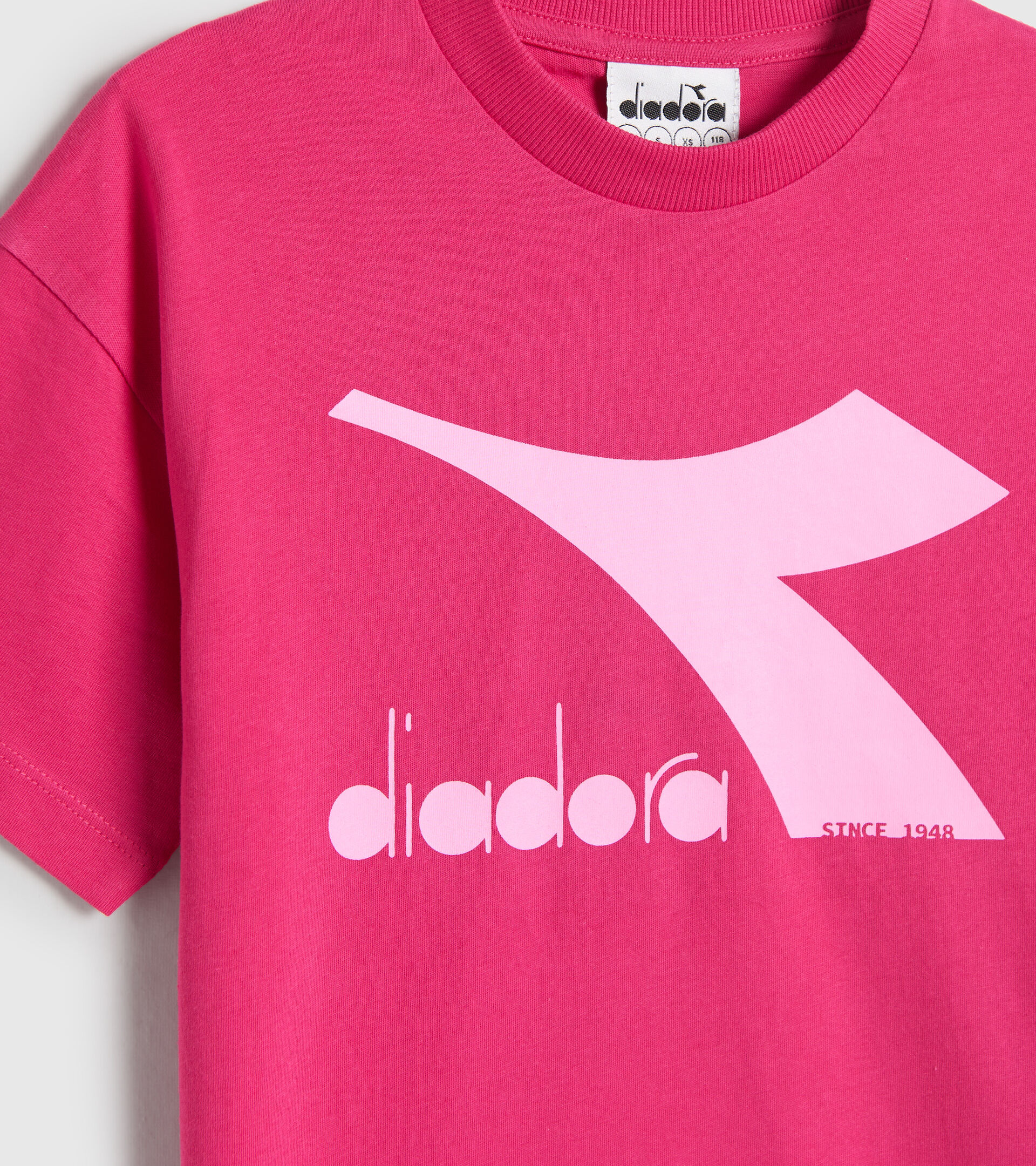 Junior cotton T-shirt - Unisex JU.T-SHIRT SS BL RAINBOW SHOCKING PINK - Diadora