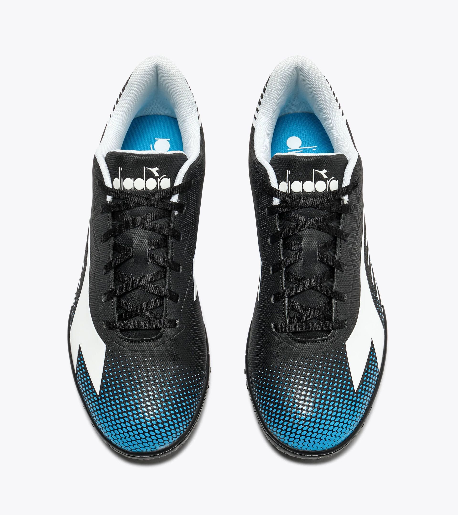 Bota de f&uacute;tbol para superficies sint&eacute;ticas - Hombre
 PICHICHI 8 TFR NERO/BIANCO/BLU FLUO - Diadora