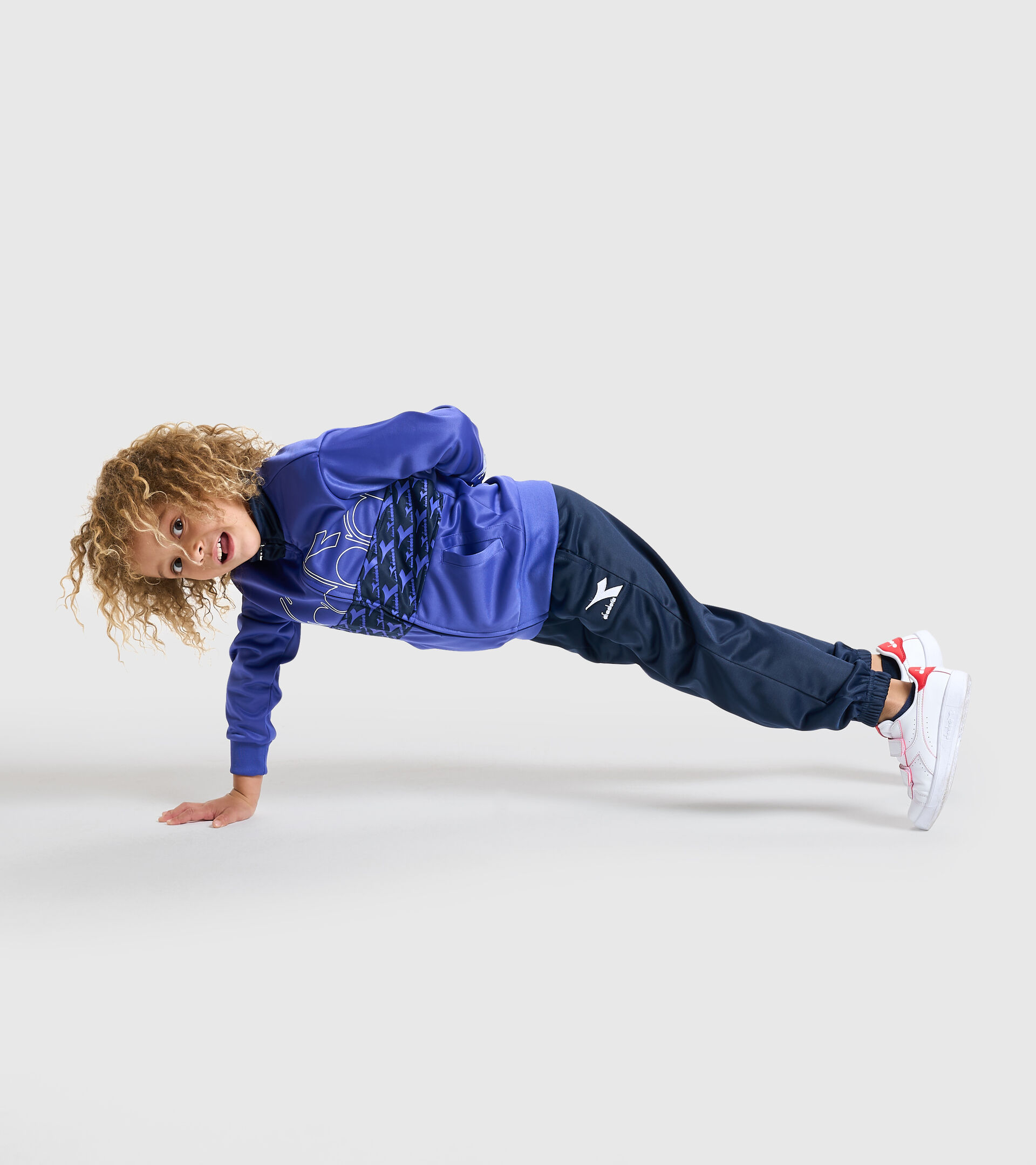 Tracksuit - Kids JB.TRACKSUIT FZ HOOPLA BLUE REGISTA - Diadora