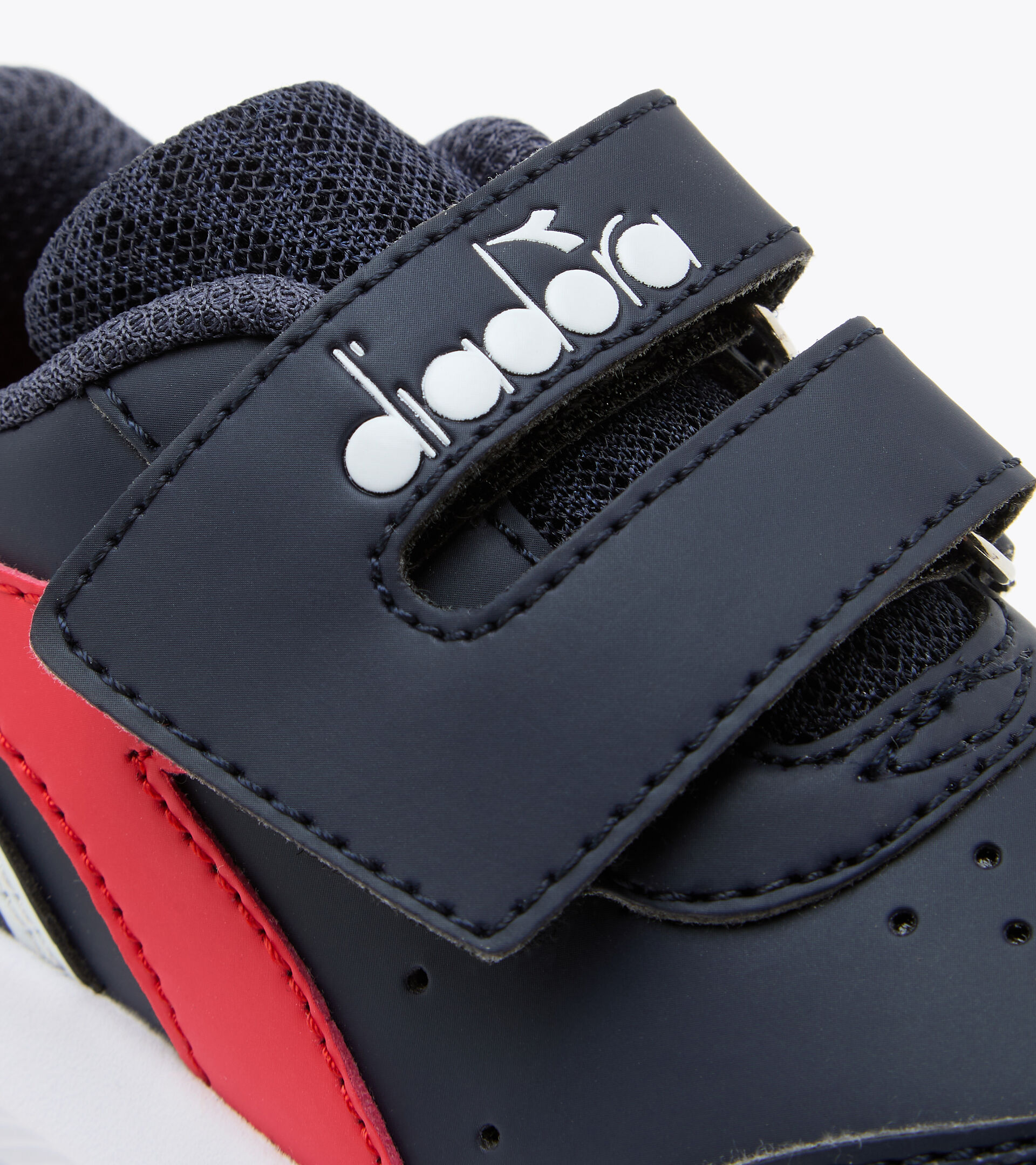 Running shoe - Unisex kids FALCON SL I BLUE CORSAIR /HIGH RISK RED - Diadora