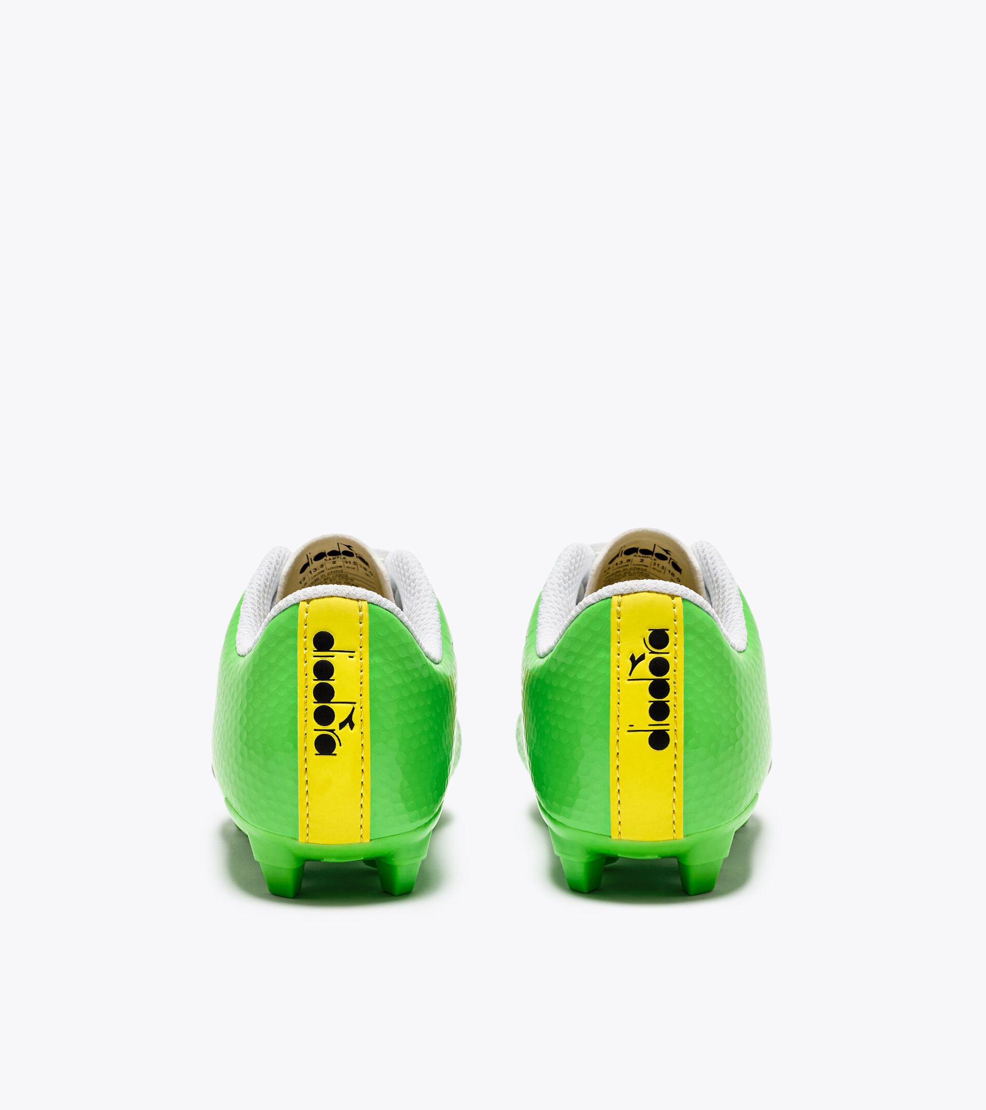 Chaussures de football pour terrains compacts - Junior CATTURA GR LPU JR VERT FLUO/JAUNE/NOIR - Diadora