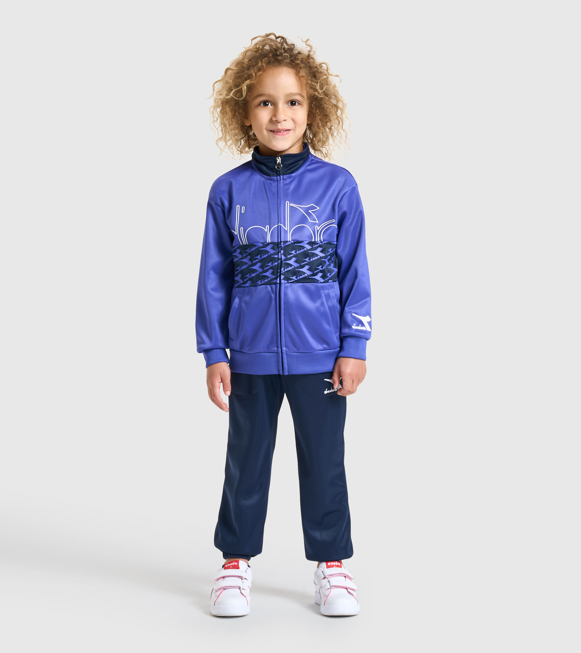 Tracksuit - Kids JB.TRACKSUIT FZ HOOPLA BLUE REGISTA - Diadora