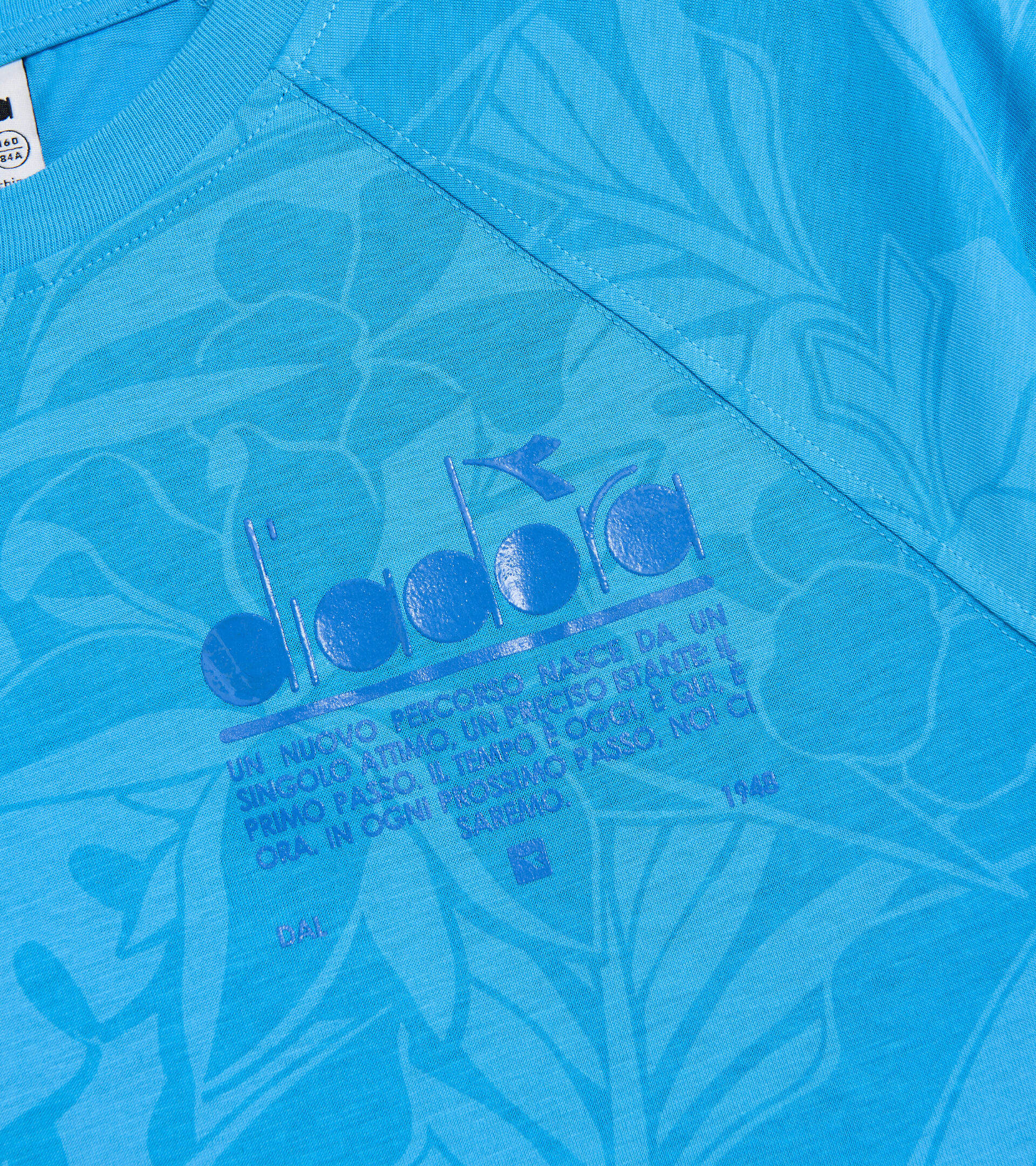 Organic cotton T-shirt - Women L. T-SHIRT SS CROP MANIFESTO SKY BLUE INTENSE - Diadora