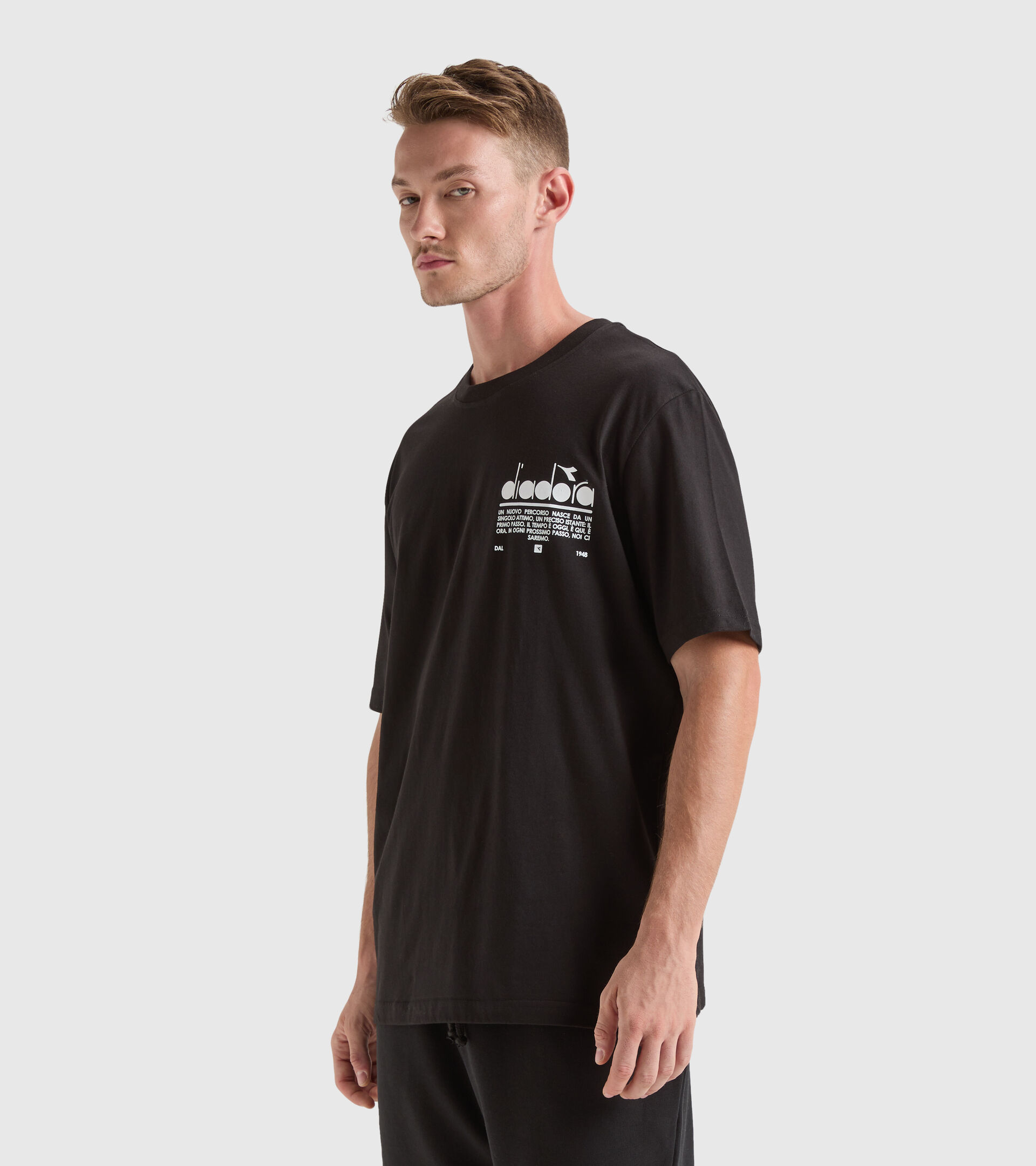 Cotton T-shirt - Unisex T-SHIRT SS MANIFESTO BLACK - Diadora