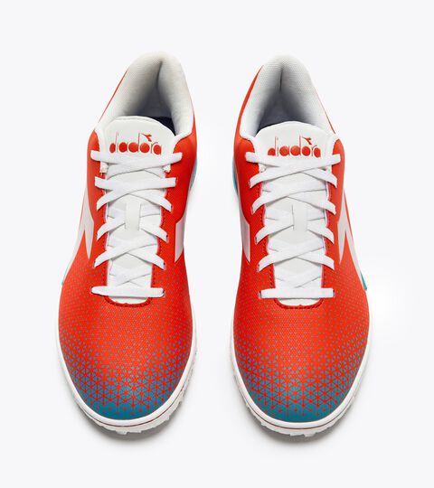 PICHICHI 6 TFR, FLUO RED/VAPOR BLUE/TILE BLUE Calcio boots for synthetic turfs or firm grounds - Men PICHICHI 6 TFR FLUO RED/VAPOR BLUE/TILE BLUE - Diadora