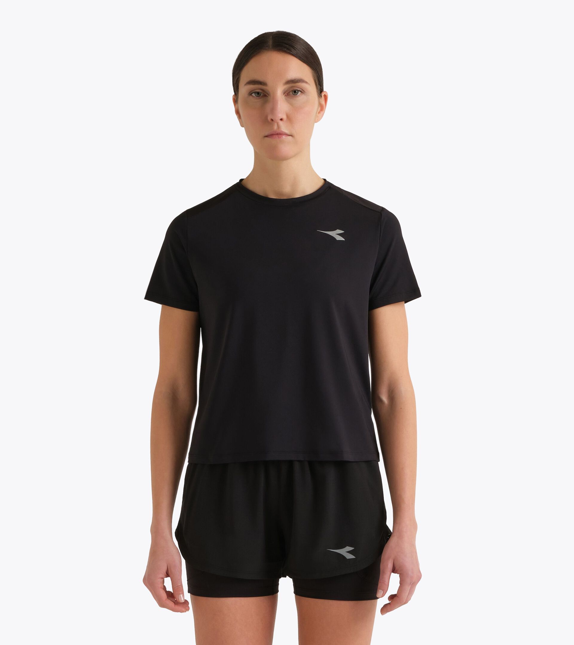 T-shirt da running - Traspirazione e comfort - Donna L. SS T-SHIRT TECH NERO - Diadora