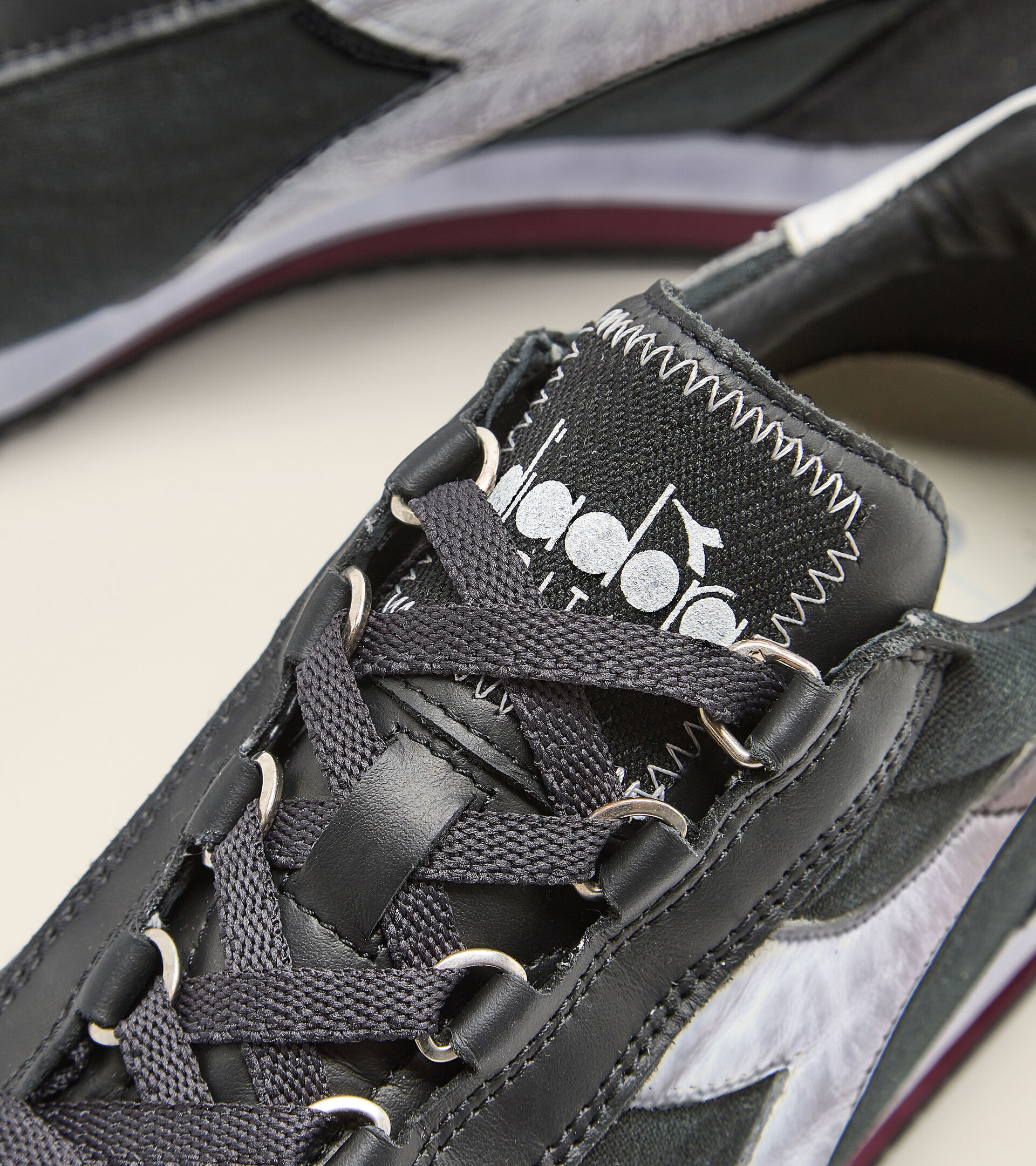 Heritage shoe - Unisex EQUIPE H DIRTY STONE WASH EVO ANTHRACITE BLACK - Diadora