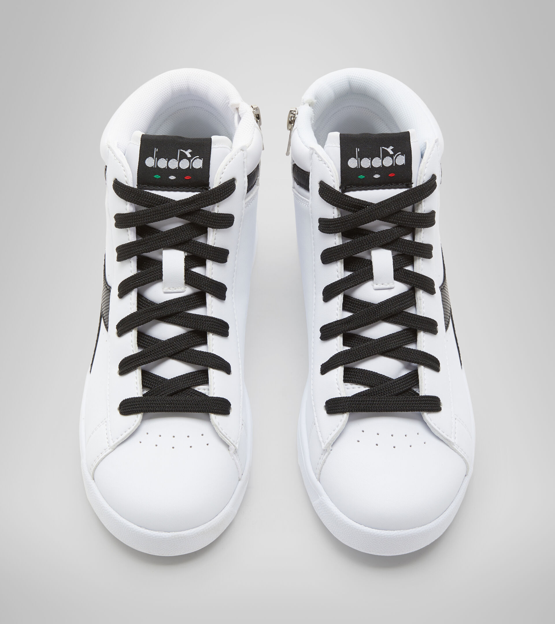 Sports shoes - Youth 8-16 years GAME P HIGH GIRL GS WHITE/WHITE/BLACK - Diadora