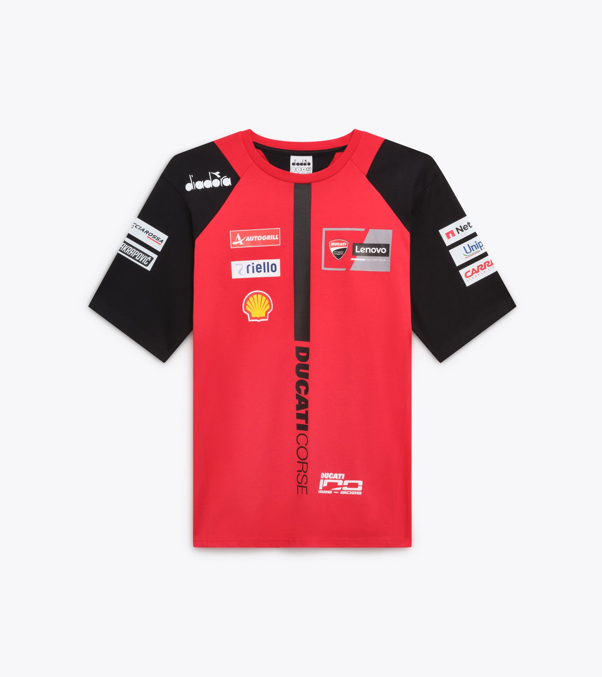 Sporty Ducati 2026 MotoGP replica T-Shirt - Men&rsquo;s T-SHIRT DUCATI REPLICA MGP26 DUCATI MGP RED/BLACK - Diadora
