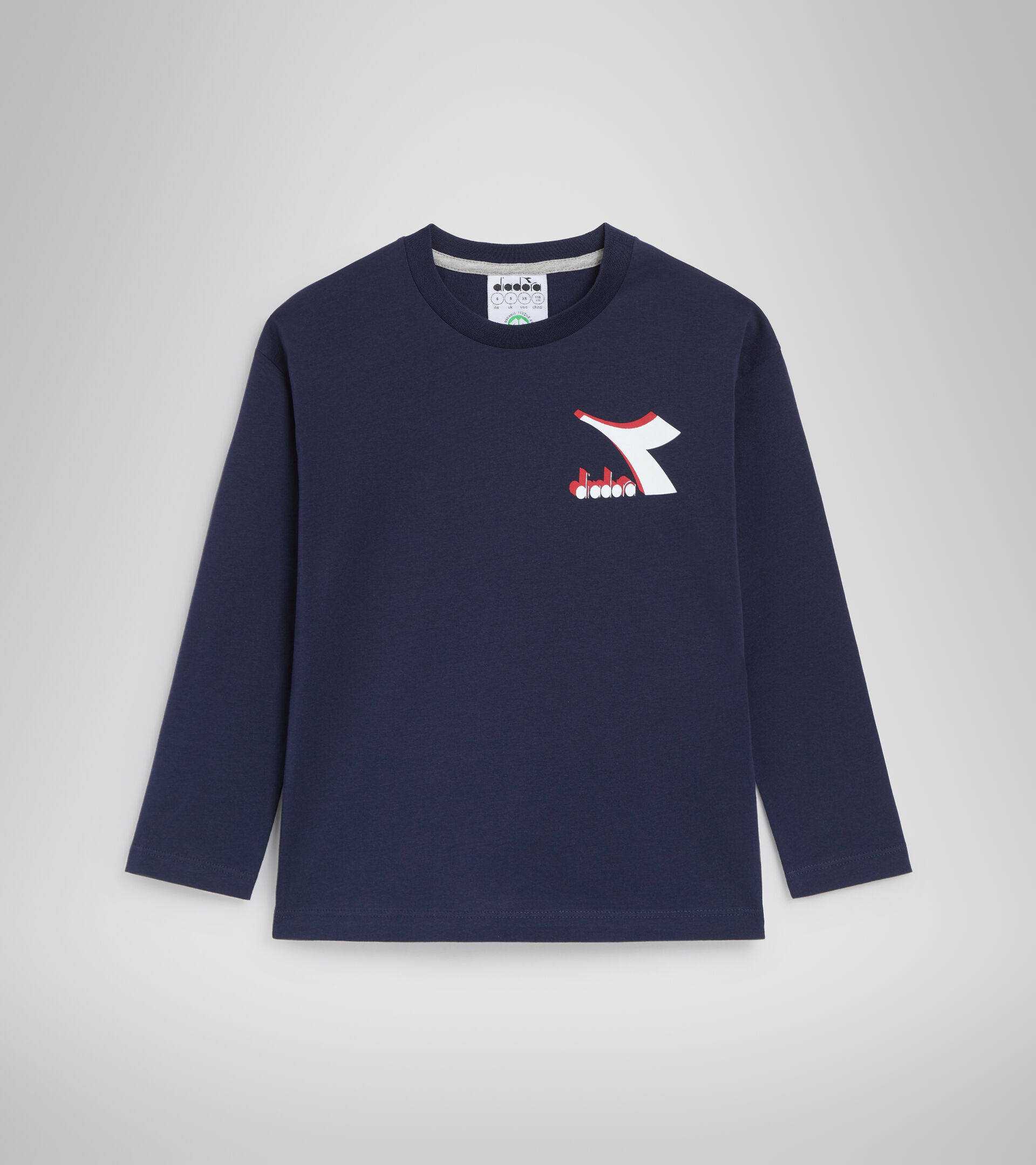 Apparel Sport BAMBINO JU.LS T-SHIRT CUBIC BLU CLASSICO Diadora