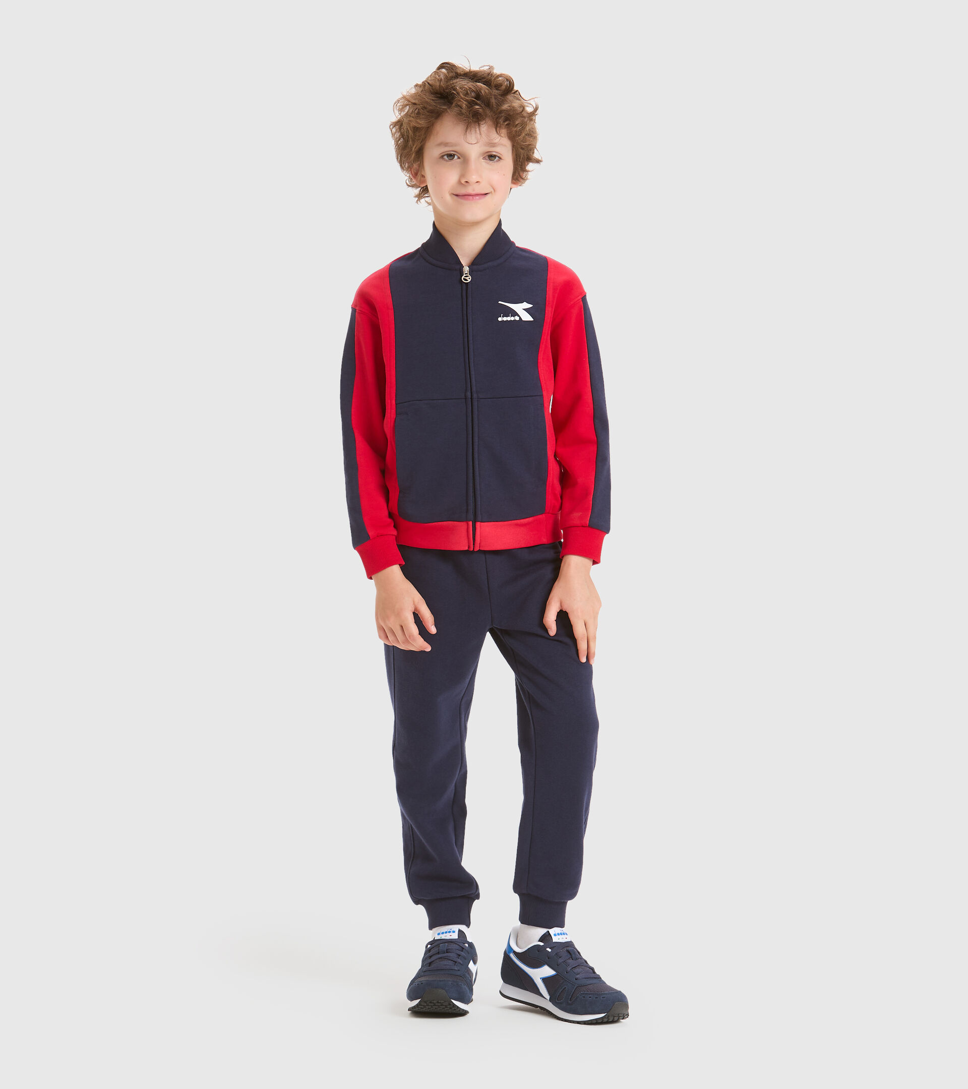 Tracksuit - Kids JB.TRACKSUIT FZ HOOPLA TANGO RED - Diadora