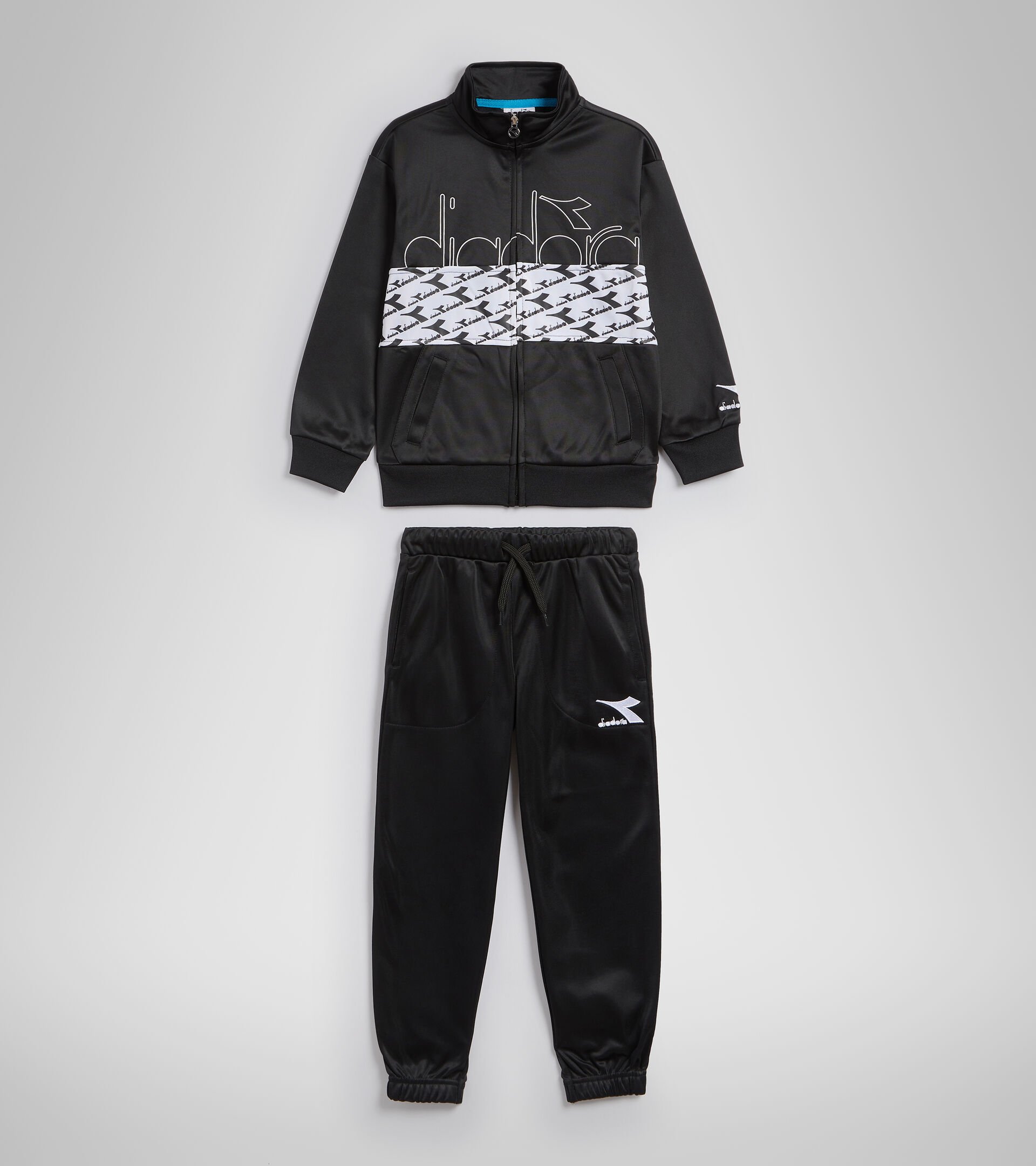 Tracksuit - Kids JB.TRACKSUIT FZ HOOPLA BLACK - Diadora