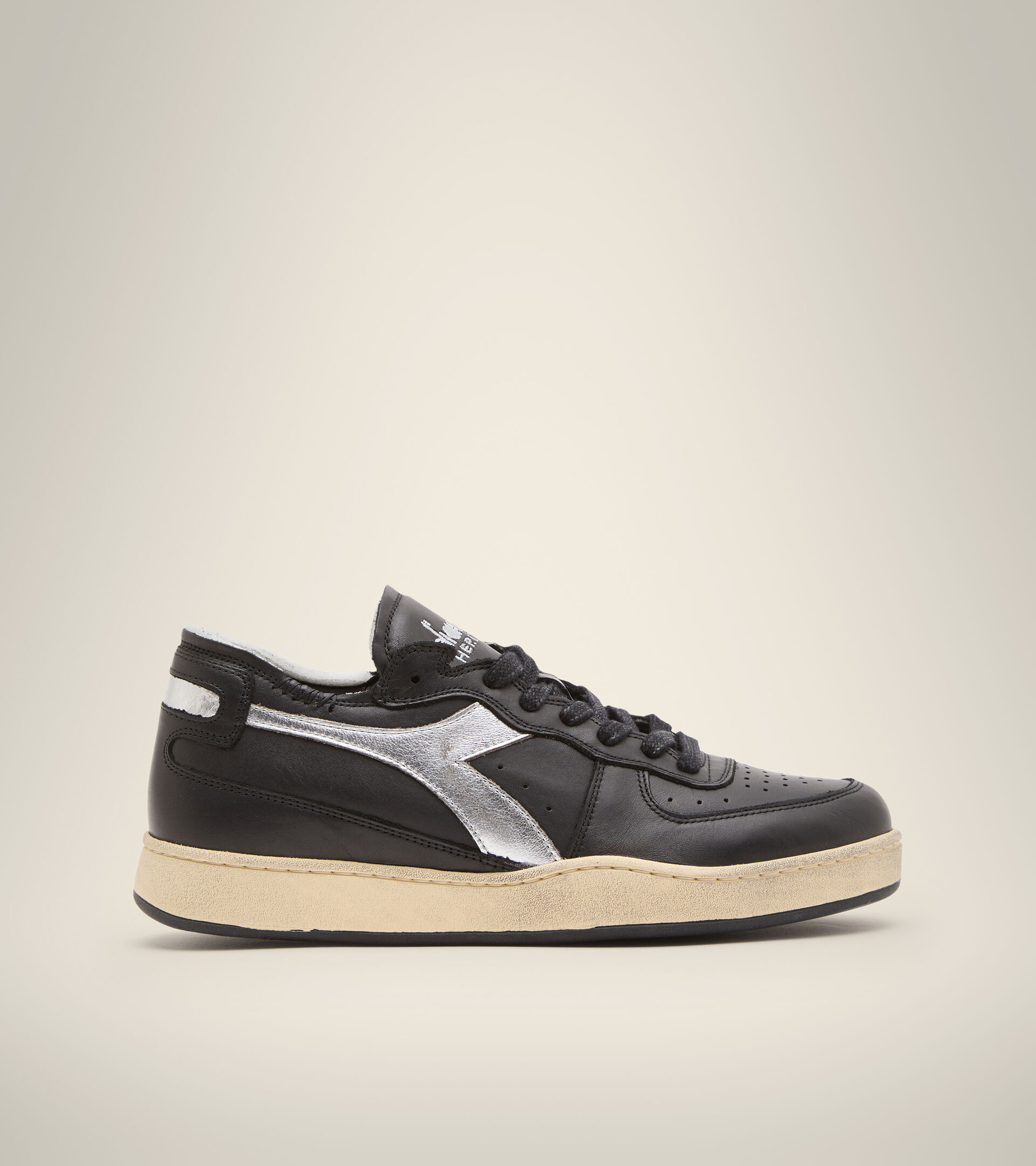 Footwear Heritage UNISEX MI BASKET ROW CUT NEW MOON NERO Diadora
