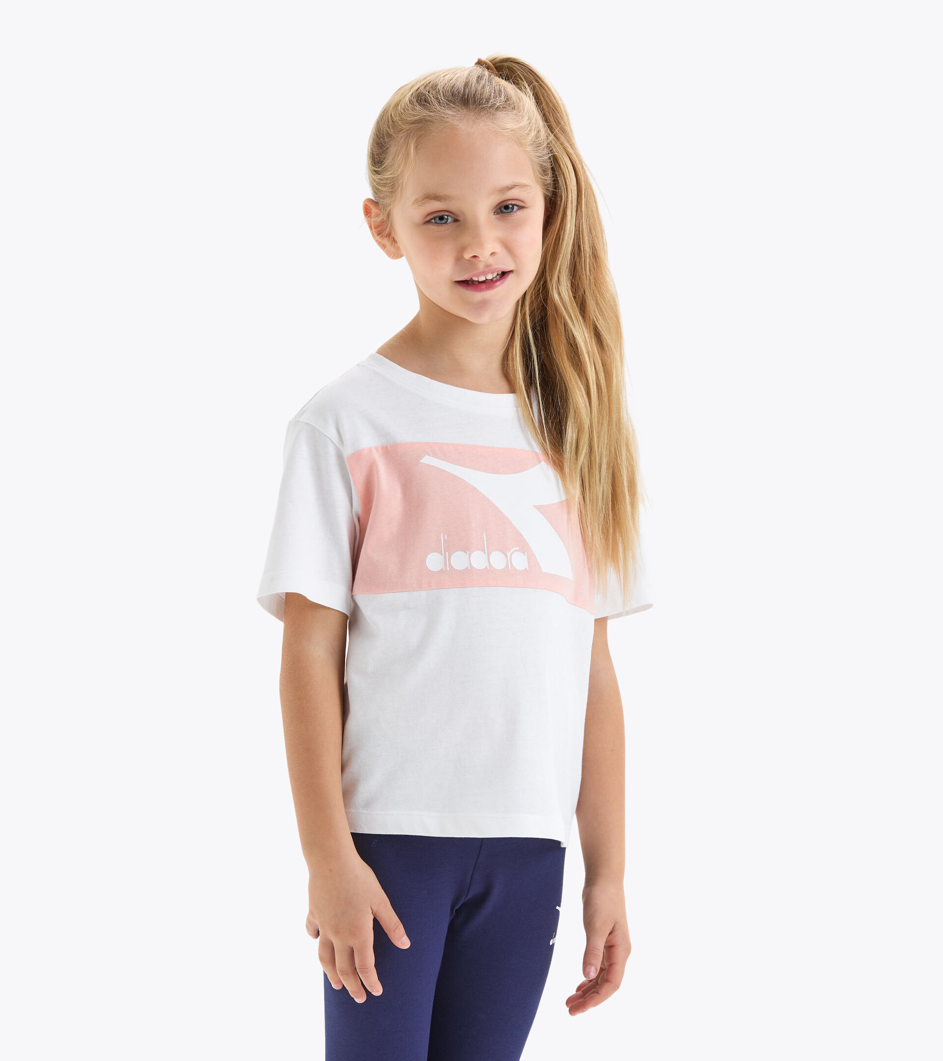 T-shirt - Bambina JG.T-SHIRT SS BOUNCE BIANCO OTTICO - Diadora