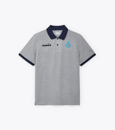 Polo shirt - Italy National Volleyball Team POLO RAPPRESENTANZA BV23 ITALIA LIGHT MIDDLE GRAY MELANGE - Diadora