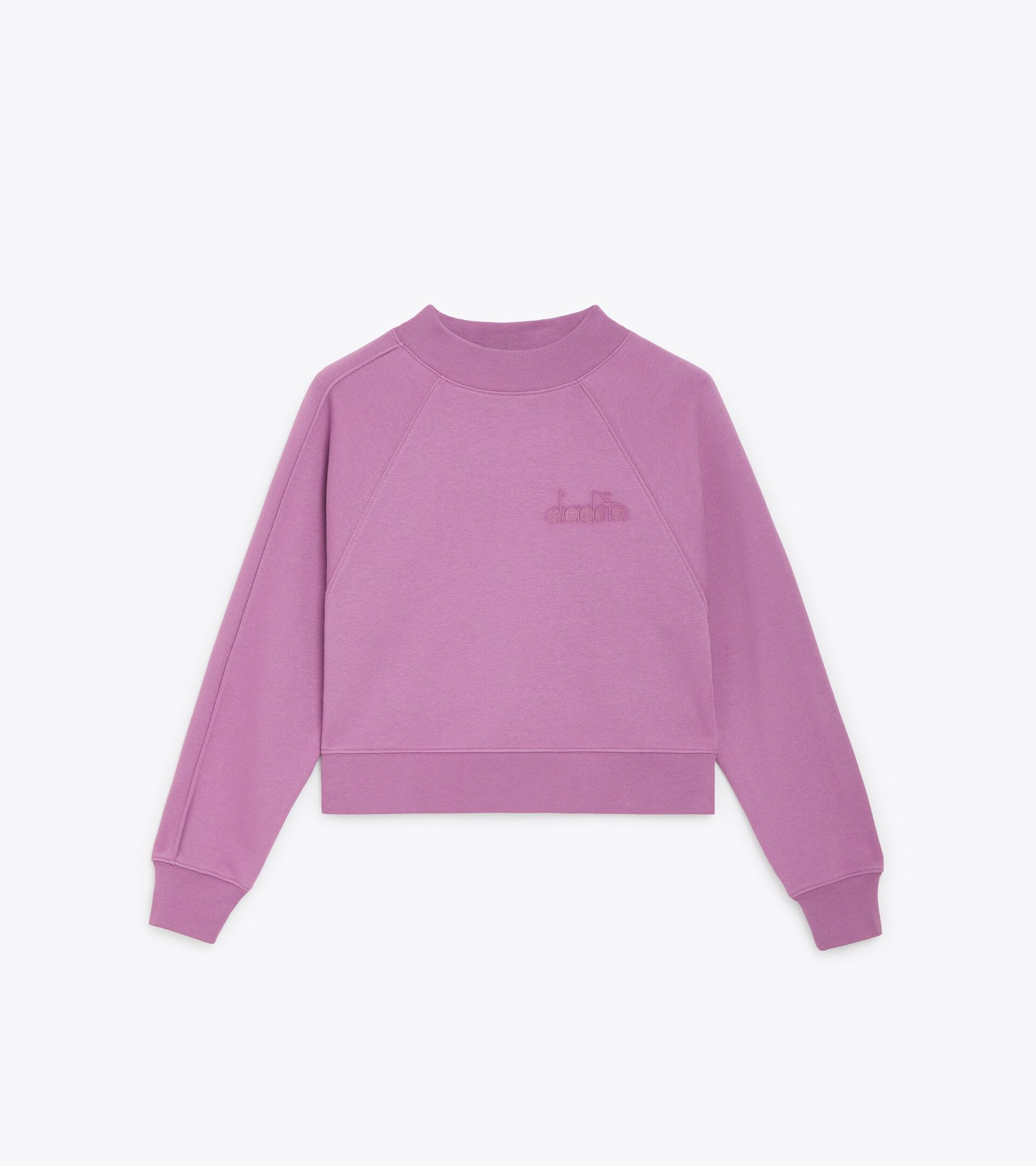 Felpa crewneck - Donna L. SWEATSHIRT CREW ATHL. LOGO VIOLA GELSO - Diadora